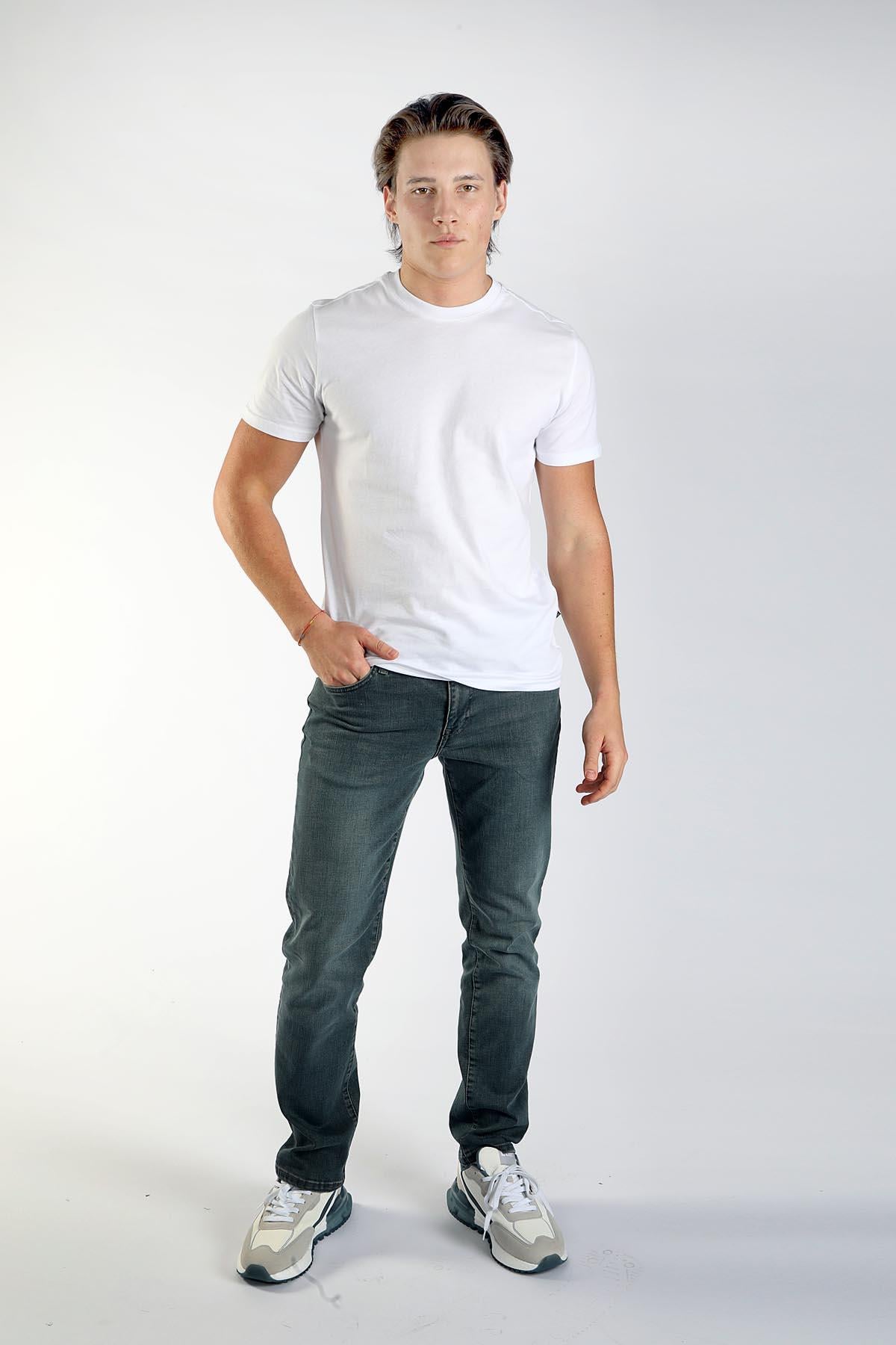 Baselo Erkek O Yaka T-Shirt Beyaz