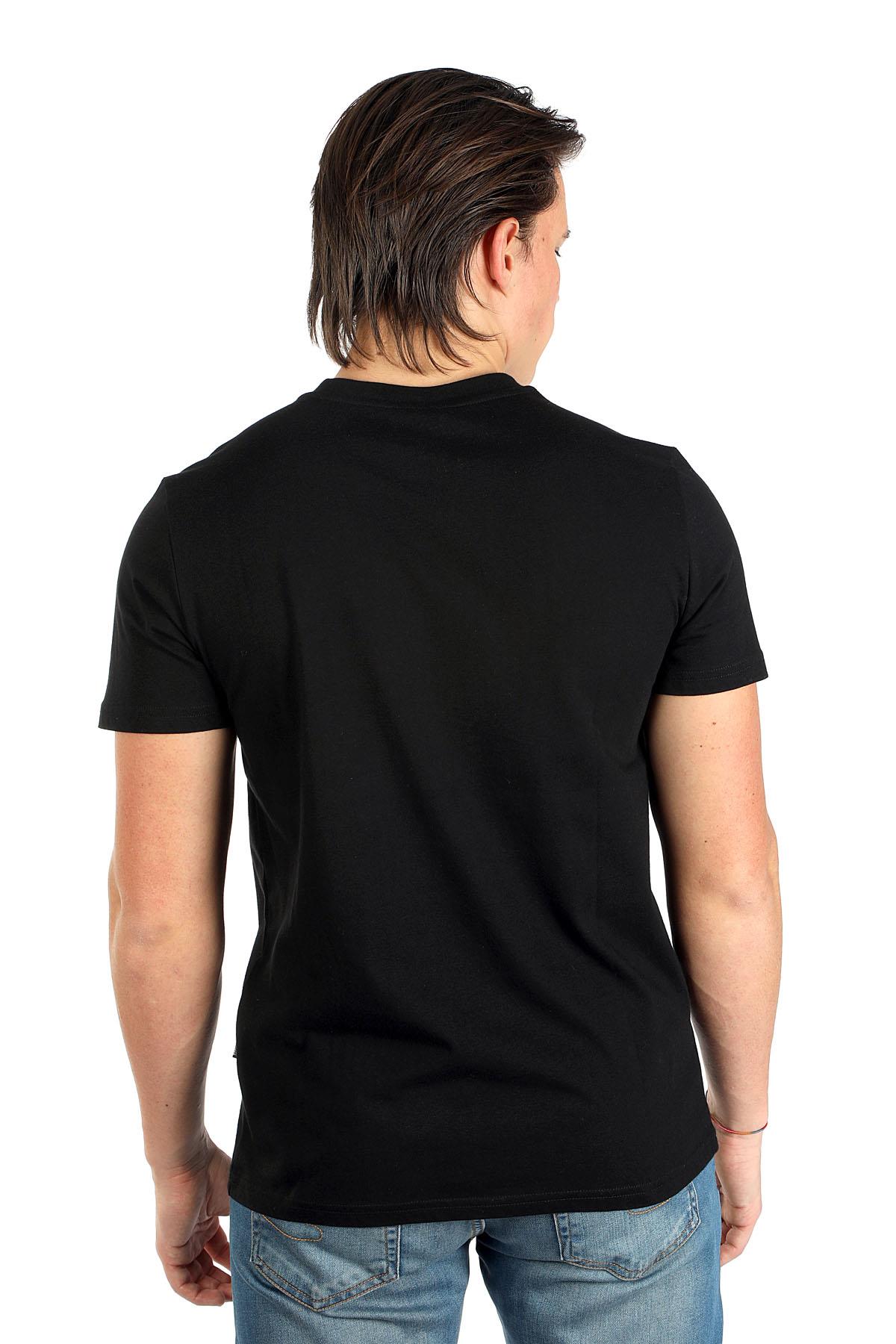 Baselo Erkek %100 Pamuk O Yaka T-Shirt Siyah
