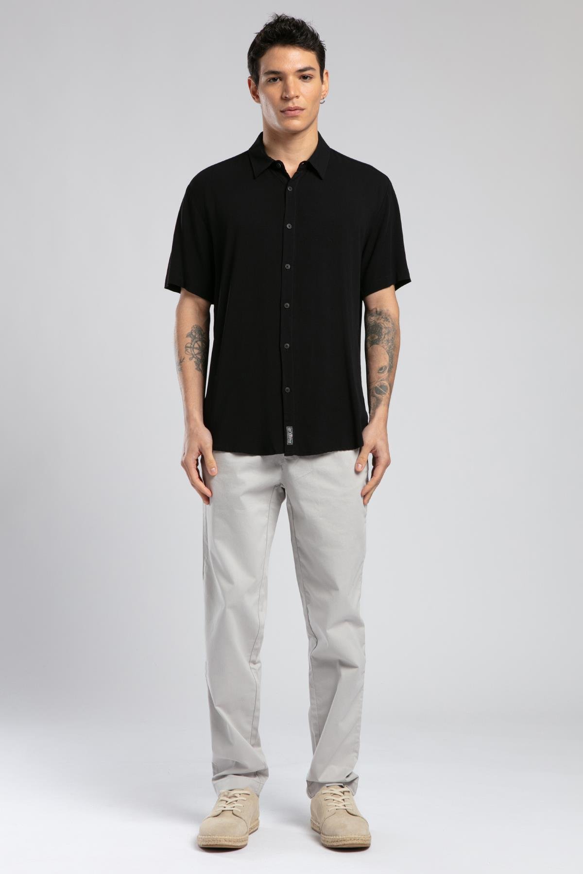 Basices Erkek Uzun Kol Dokuma Gömlek