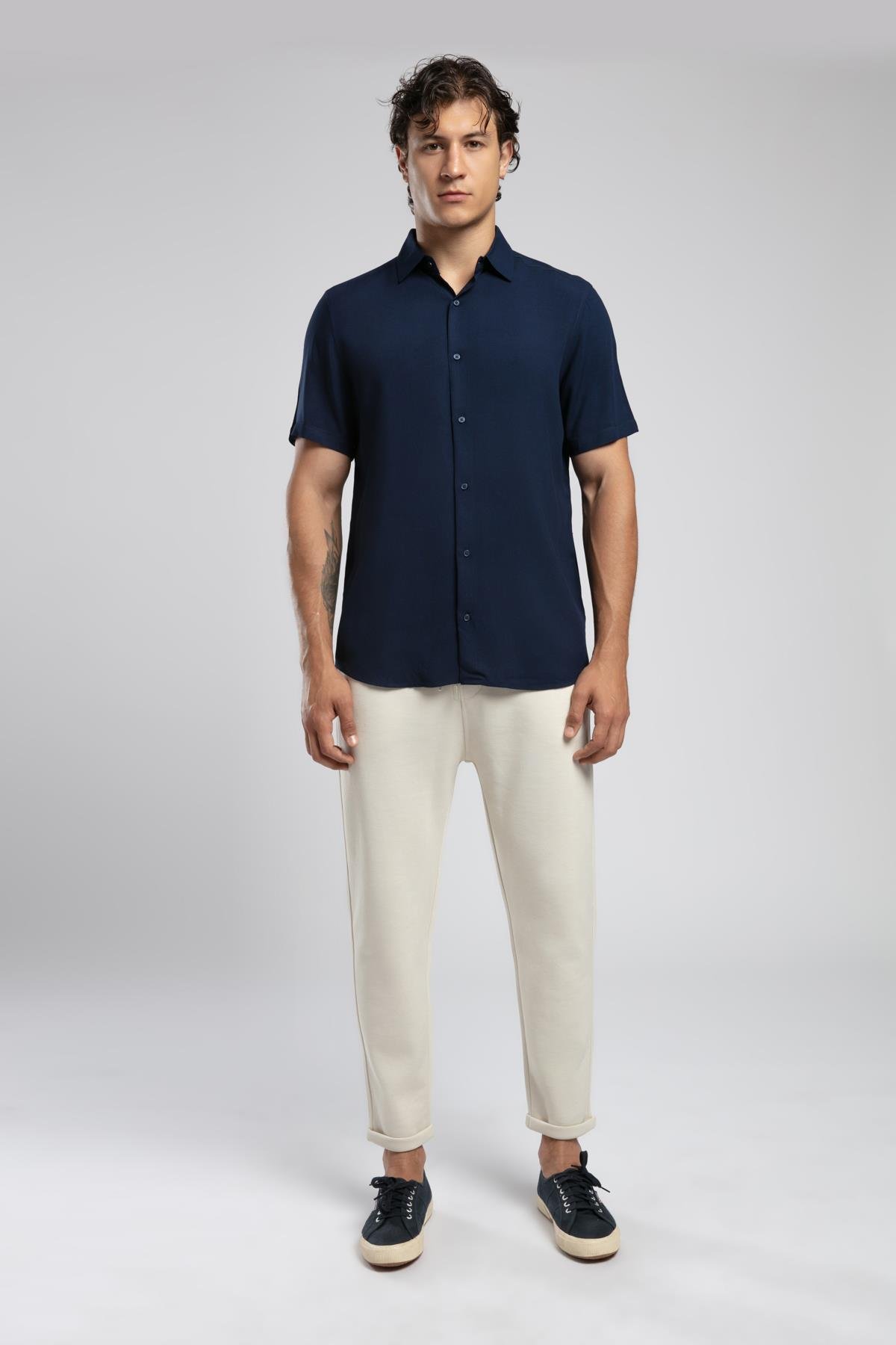 Basices Erkek Uzun Kol Dokuma Gömlek