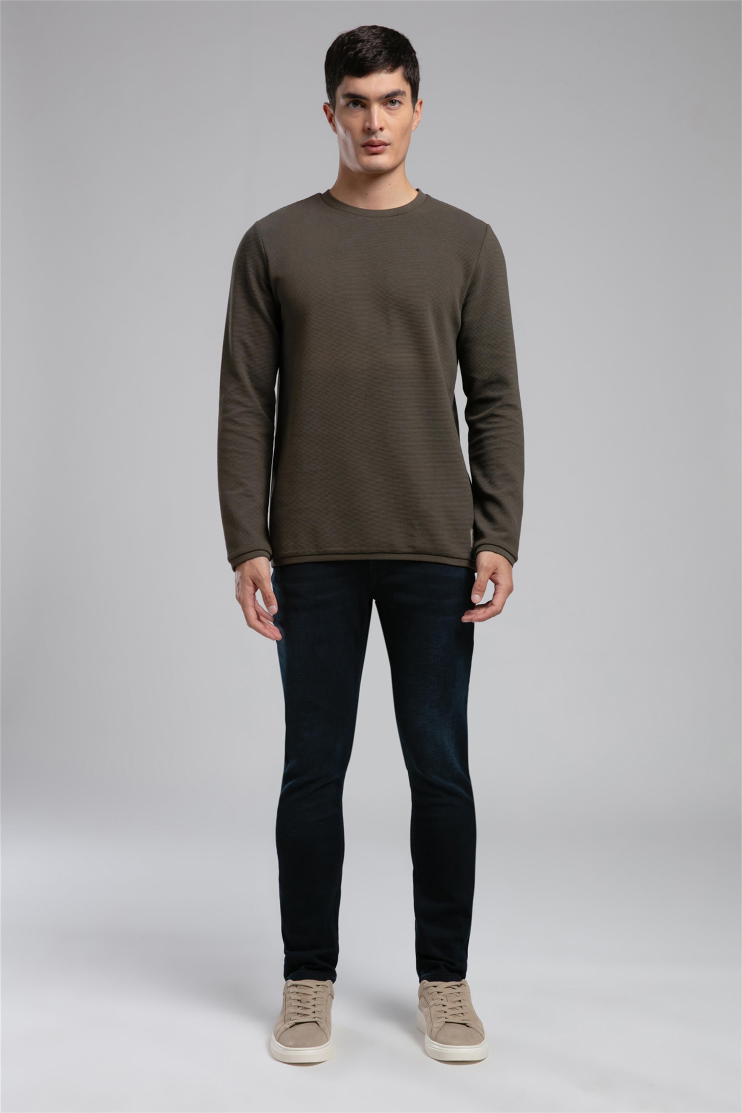 Ben Erkek O Yaka Sweatshirt Haki