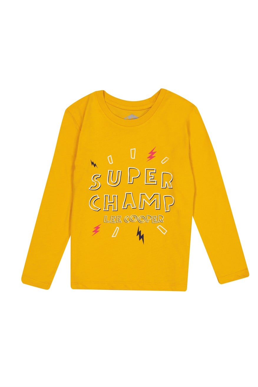 Brado Erkek Çocuk Bisiklet Yaka T-Shirt Hardal