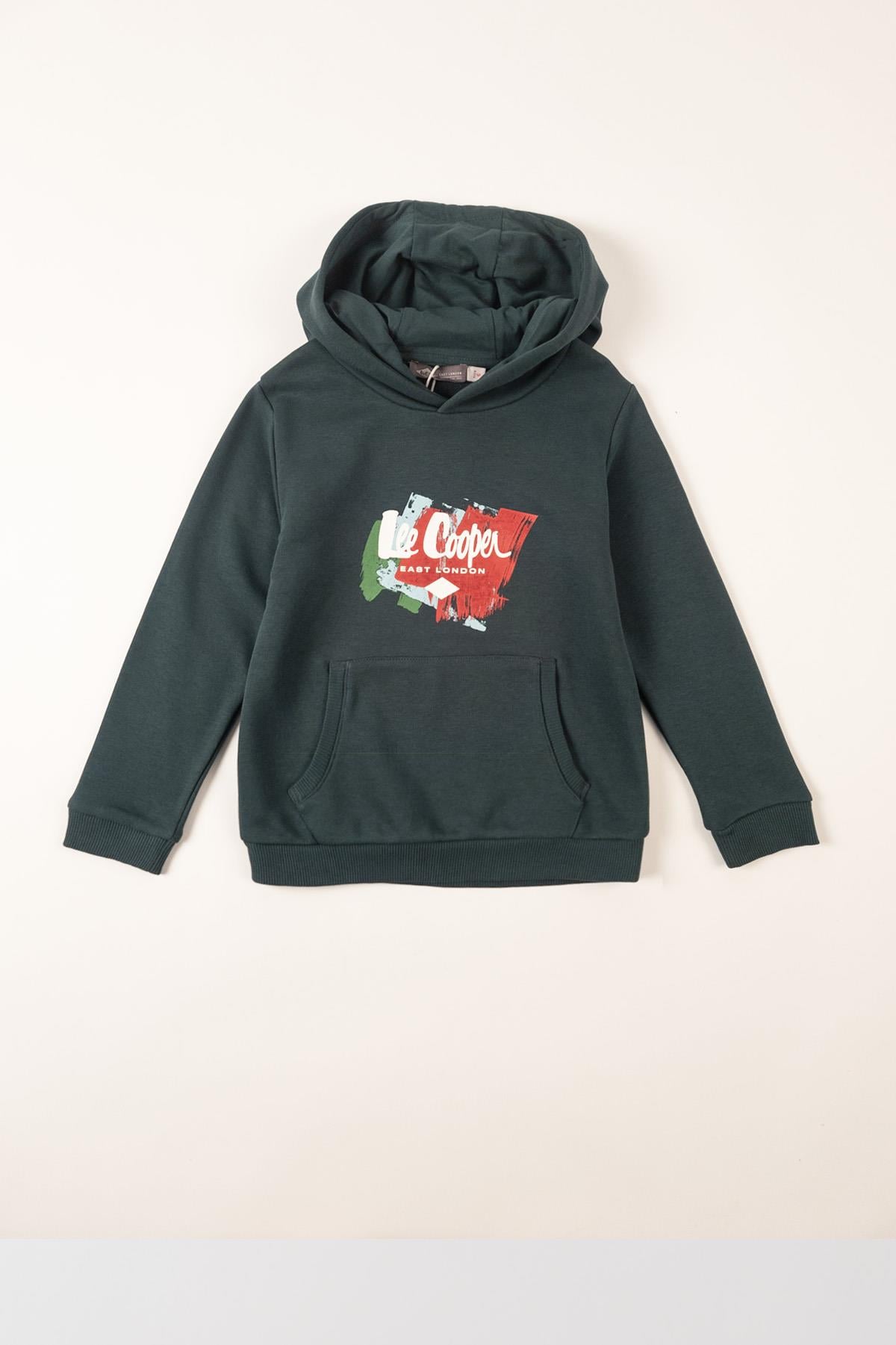 Brush Erkek Çocuk Kapüşonlu Sweatshirt Yeşil