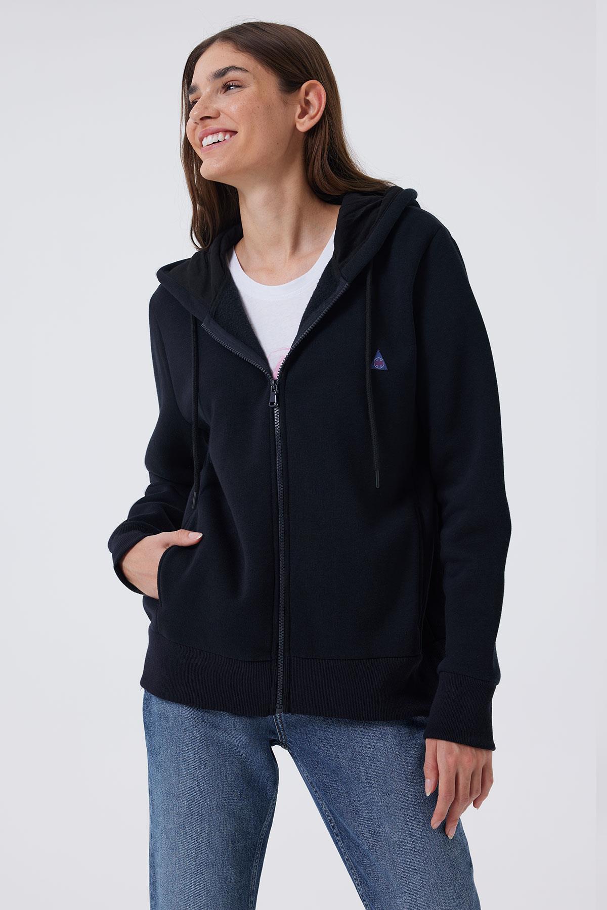 Case  Kadın Kapş. Sweatshırt Siyah