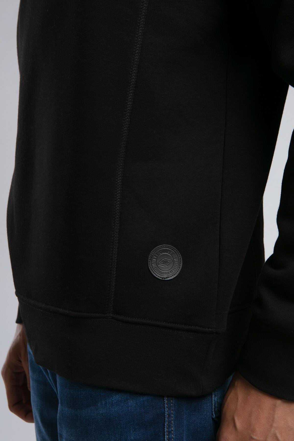 Ceaser Erkek Dik Yaka Sweatshirt Siyah