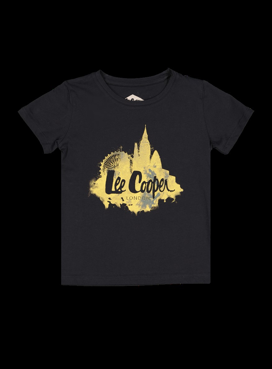 Lee Cooper Chateau Erkek Çocuk Bisiklet Yaka T-Shirt Taş. 1