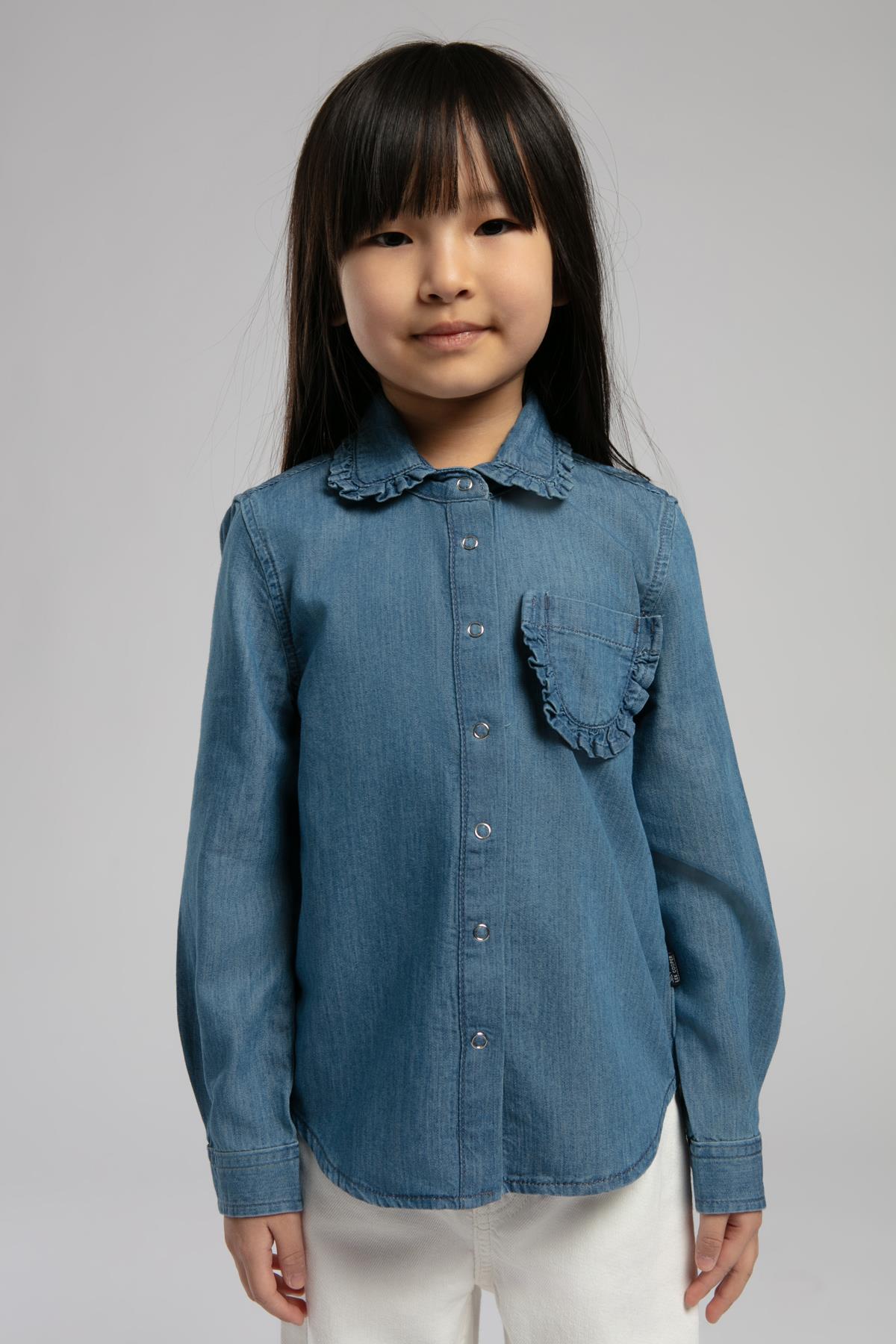 Cherry Kız Çocuk Jean Gömlek Denim