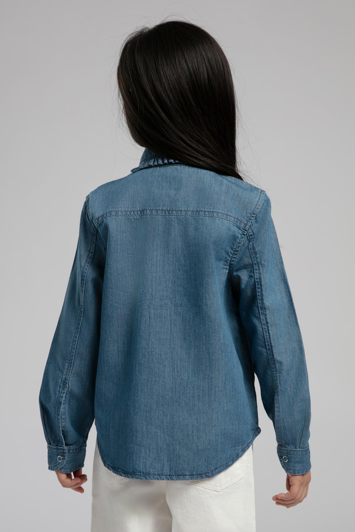 Cherry Kız Çocuk Jean Gömlek Denim