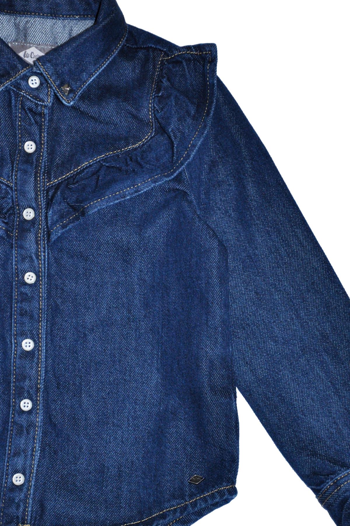 Cherry Kız Çocuk Jean Gömlek Dark Blue