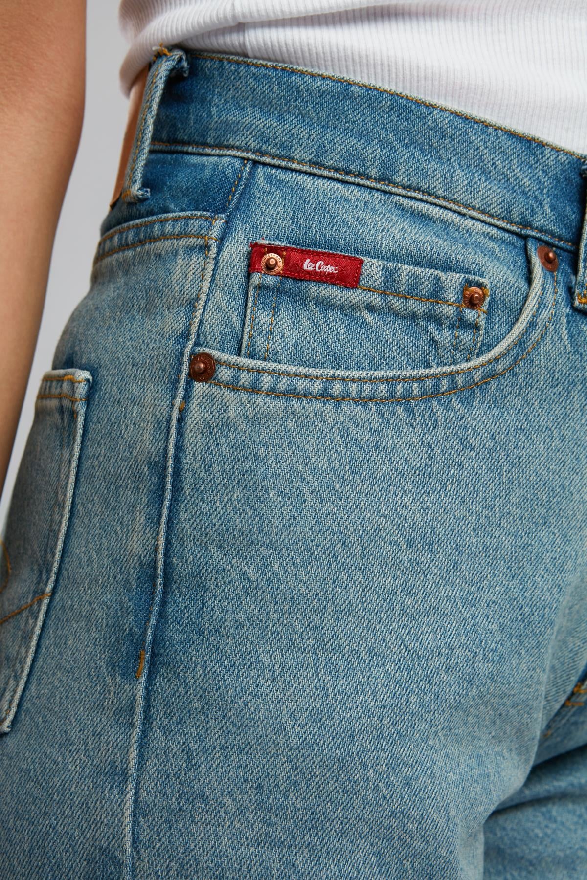 Clara Yüksek Bel Normal Kesim Düz Paça Mavi Kadın Jean Pantolon