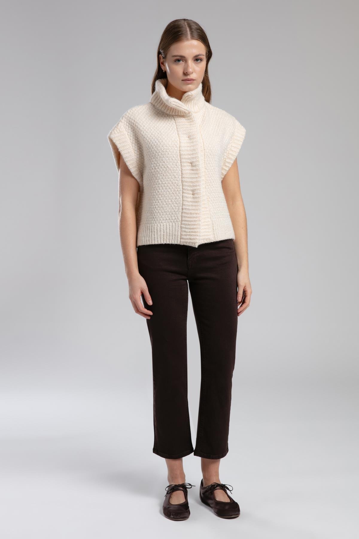 Clara Yüksek Bel Düz Kesim Düz Paça Kahve Kadın Pantolon