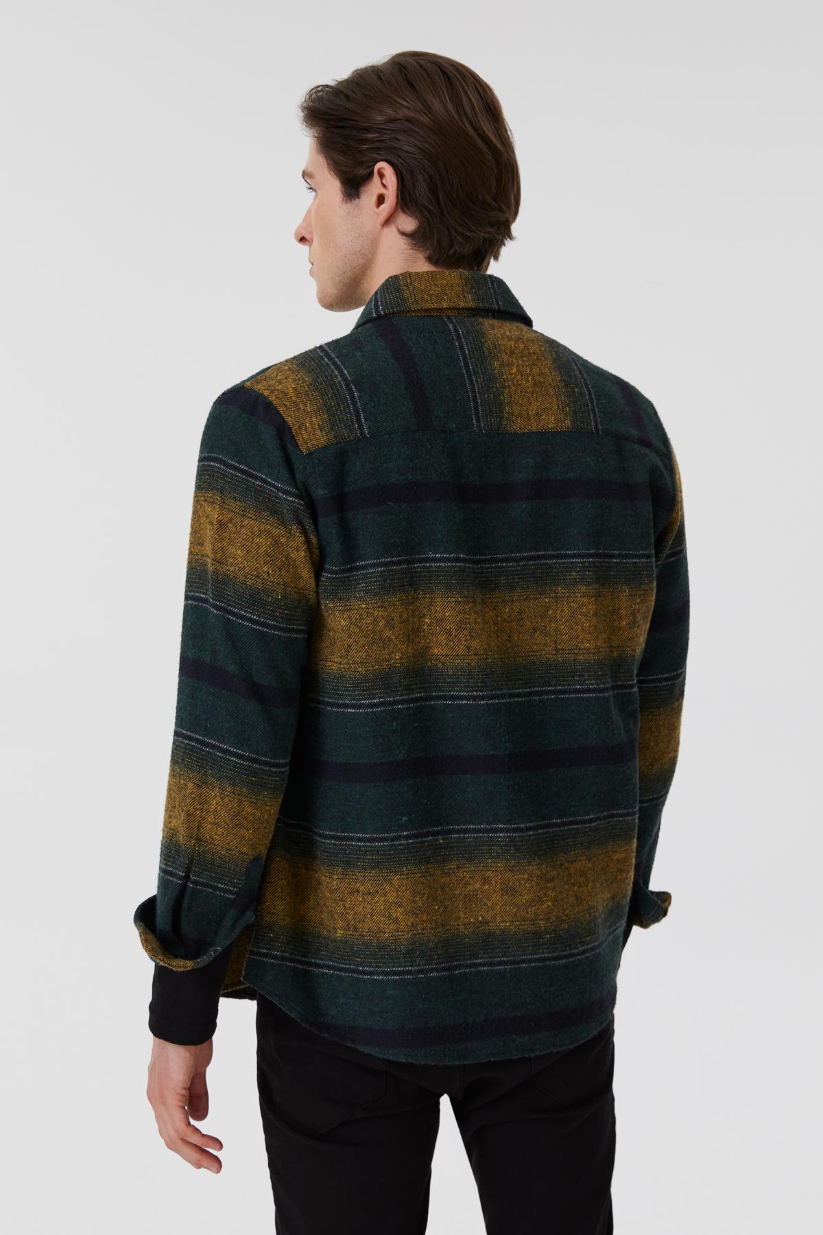 Connel Erkek Dokuma U.Kol Gömlek Zümrüt Yeşili