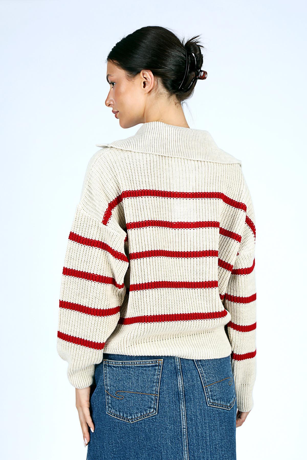 COP KADIN POLO YAKA TRİKO KAZAK