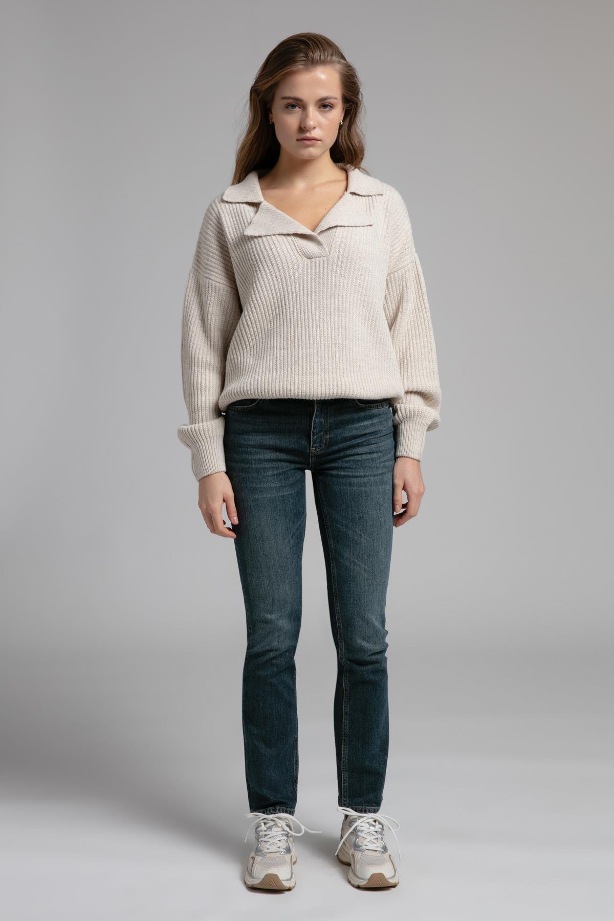 CORA KADIN POLO YAKA KAZAK