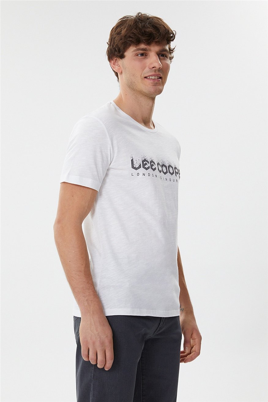 Lee Cooper Cox Erkek Bisiklet Yaka T-Shirt Beyaz. 3 Lee Cooper Cox Erkek Bisiklet Yaka T-Shirt Beyaz. 3