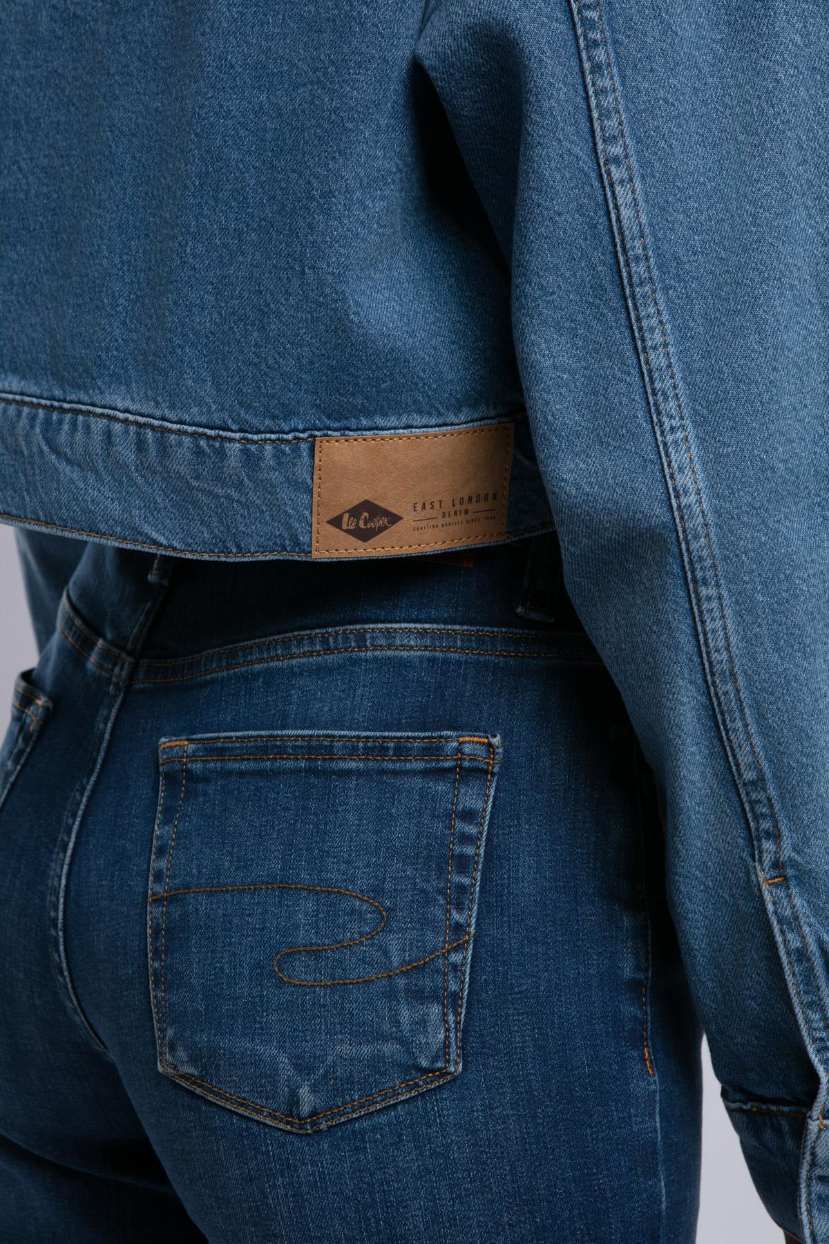 Crop Kadın Jean Ceket Denim