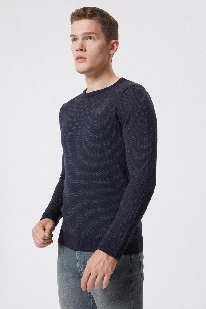 Lee Cooper Dallas Erkek Bisiklet Yaka Kazak Lacivert-Antrasit. 3 Lee Cooper Dallas Erkek Bisiklet Yaka Kazak Lacivert-Antrasit. 3