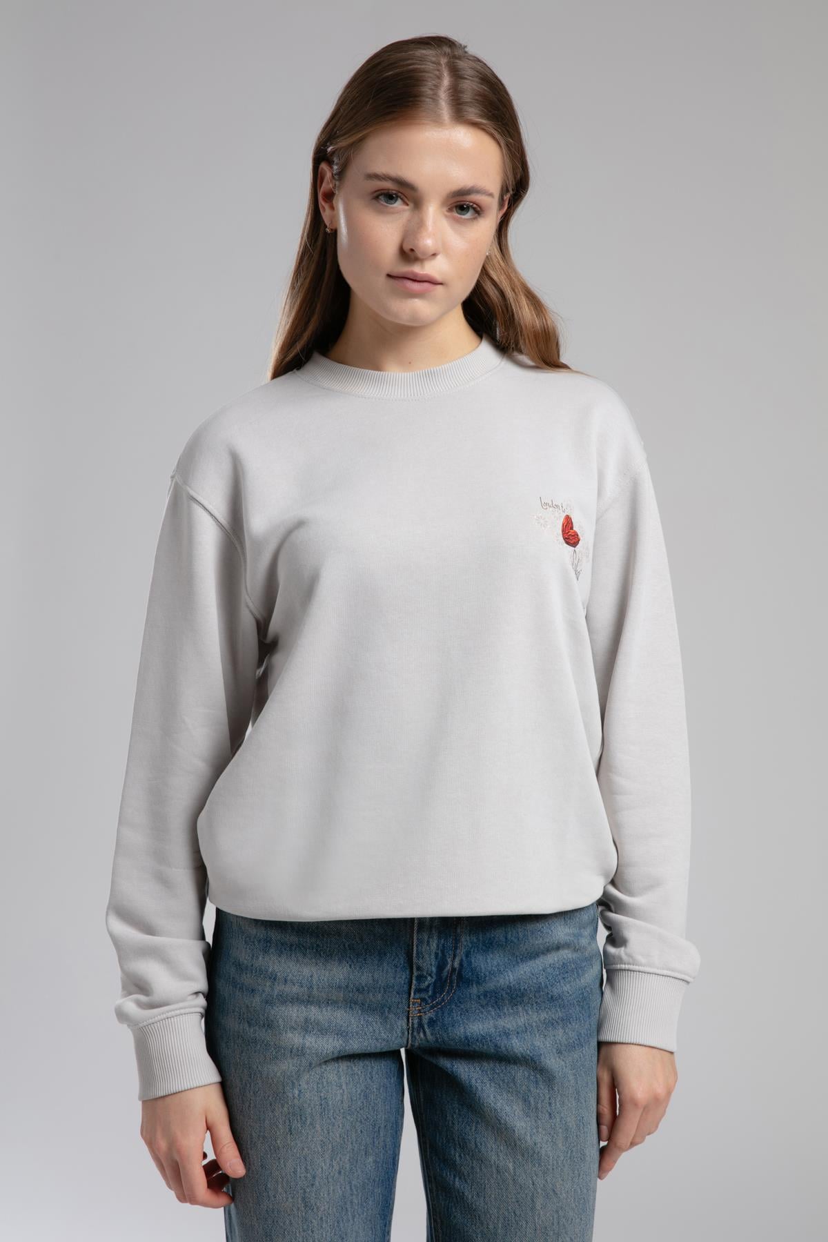 Danıela Kadın O Yaka Sweatshirt Bej