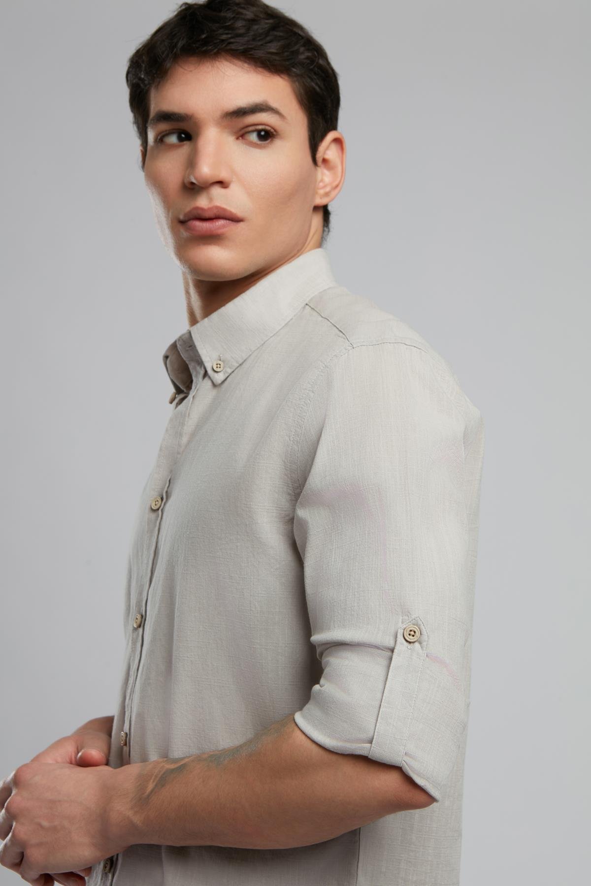 Darell Erkek U.Kol Dokuma Gömlek