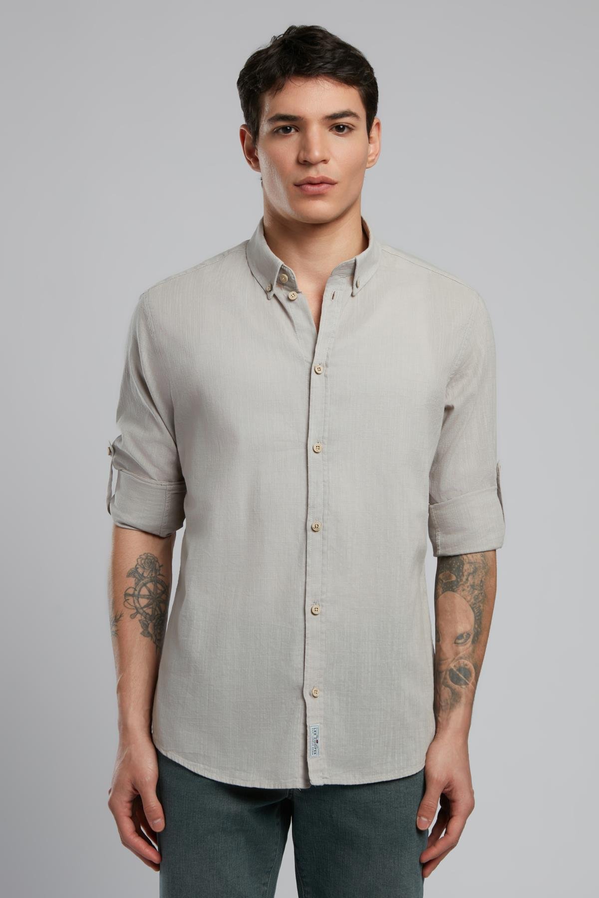 Darell Erkek U.Kol Dokuma Gömlek