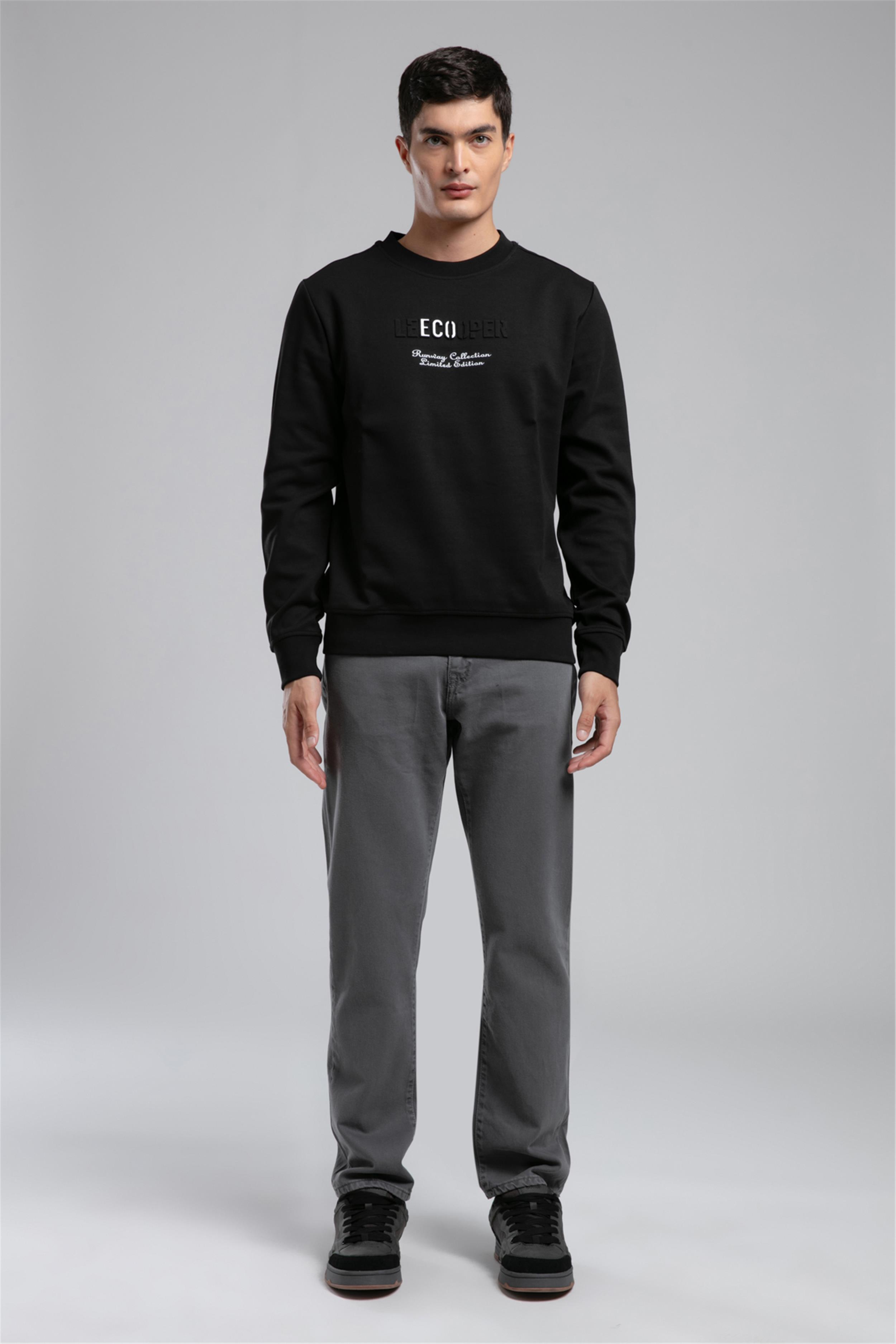 Desavvı Erkek O Yaka Sweatshirt Siyah