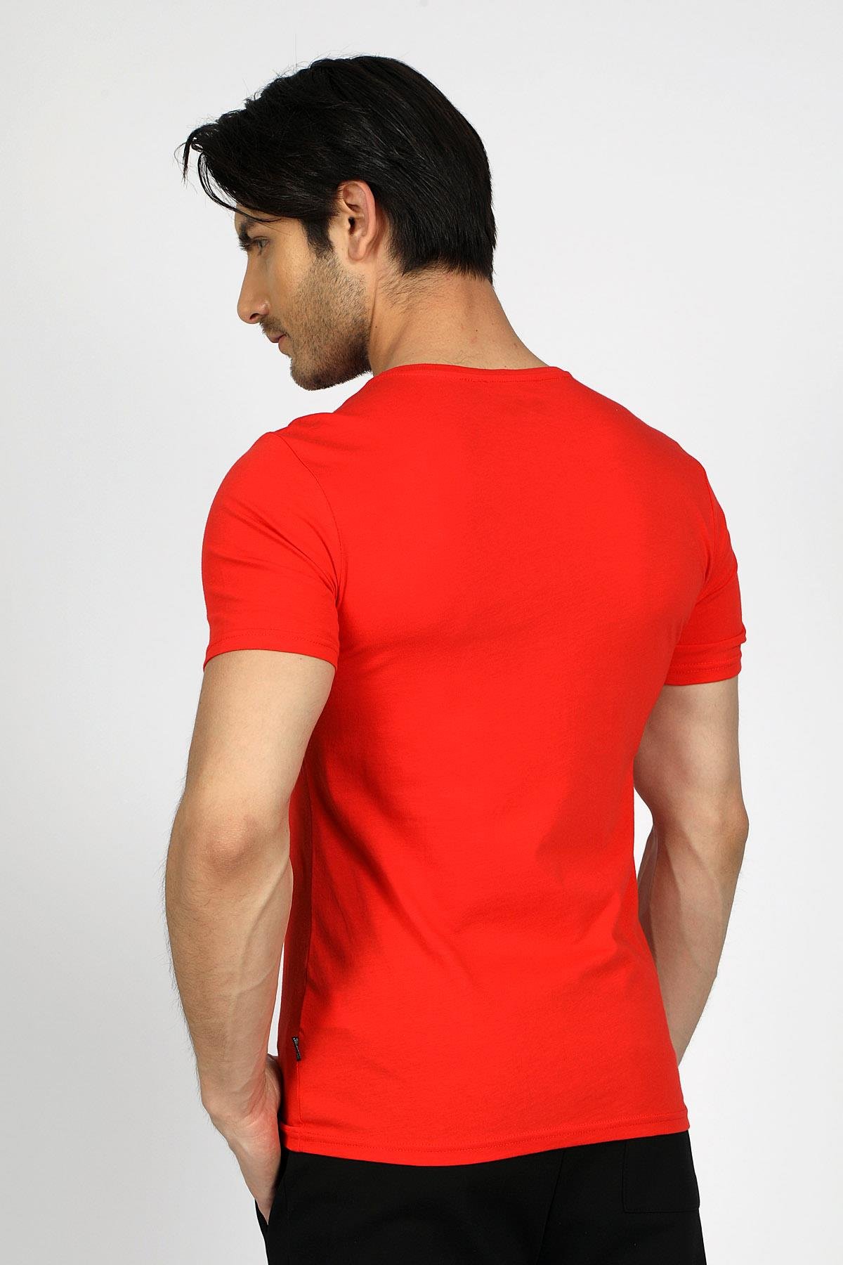 Dıvıded Erkek O Yaka T-Shırt Kırmızı