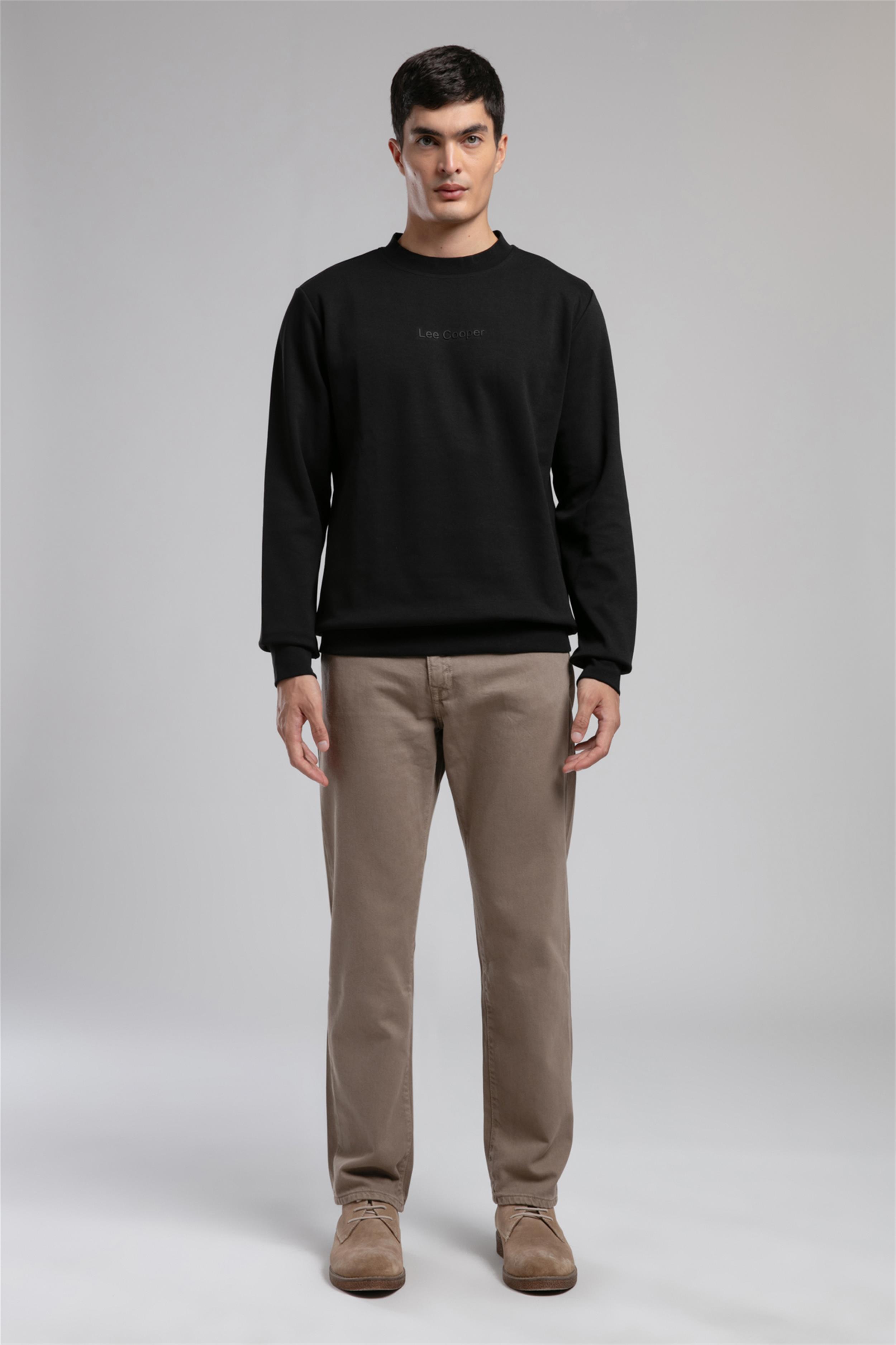 Dorres Erkek O Yaka Sweatshirt Siyah