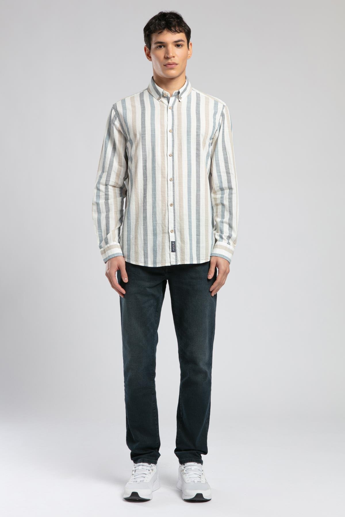 Drake Erkek U.Kol Dokuma Gömlek