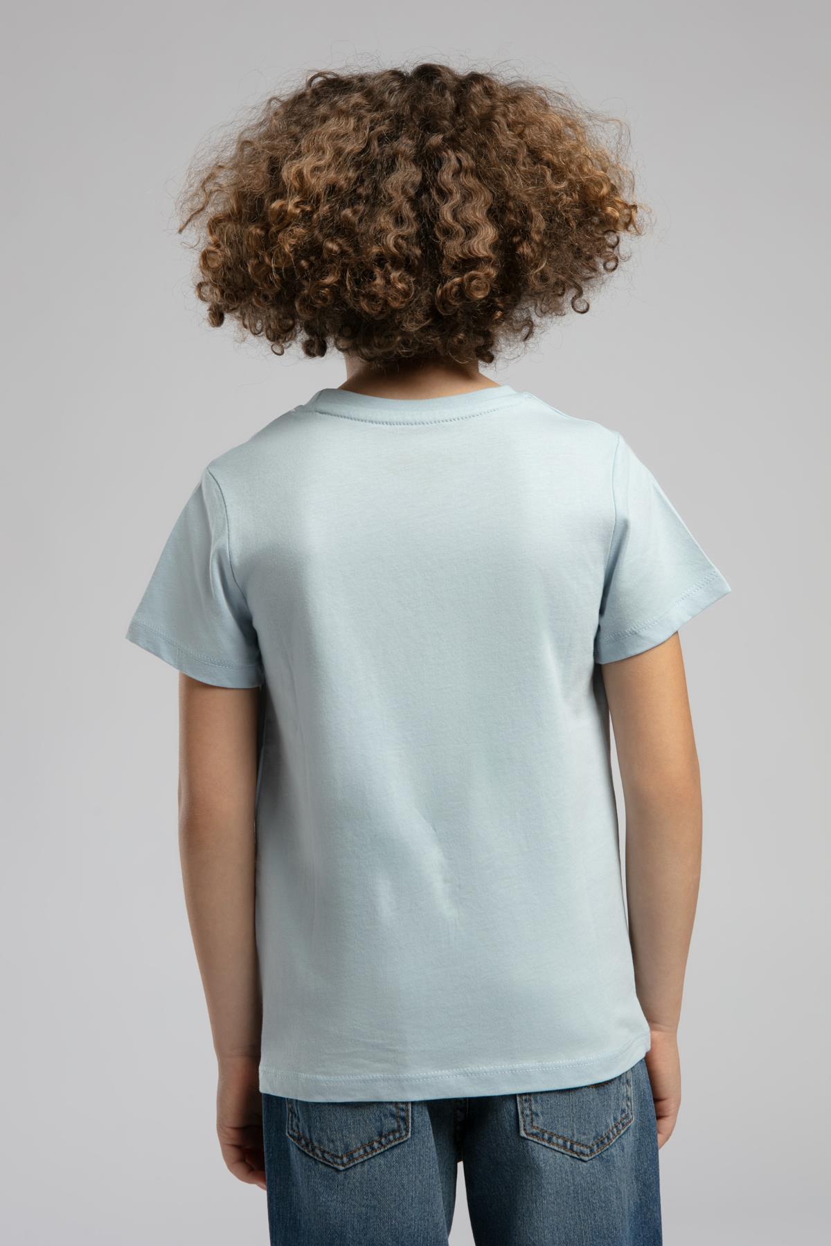 Drawinglogo Erkek Çocuk %100 Pamuk T-Shirt Açık Mavi
