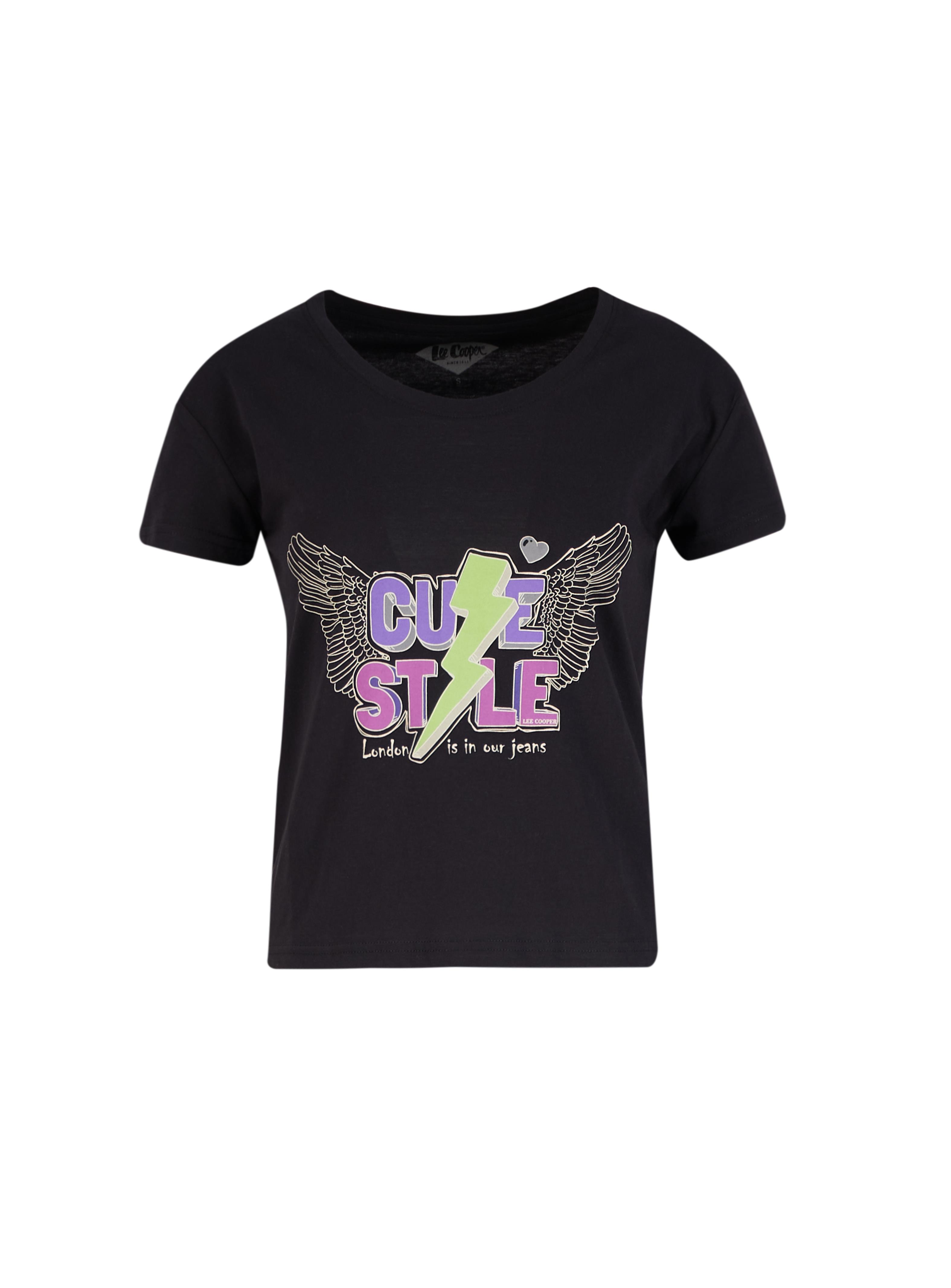 Elisa Kadın Bisiklet Yaka T-Shirt Siyah