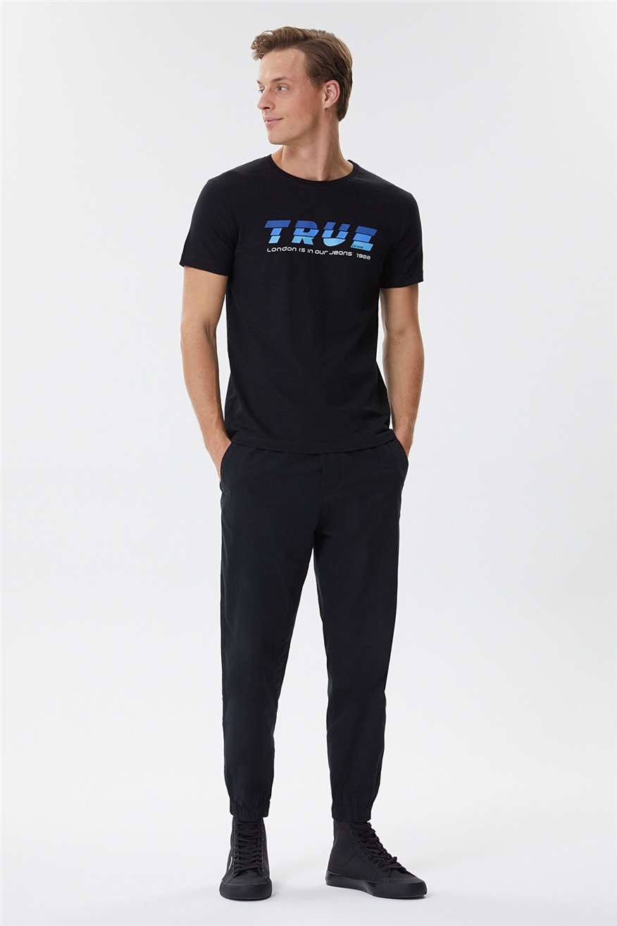 Elvis Erkek O Yaka T-Shirt Siyah