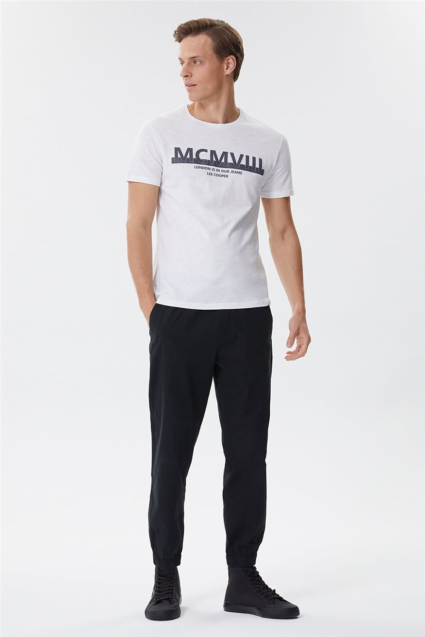 Evans Erkek O Yaka T-Shirt Beyaz