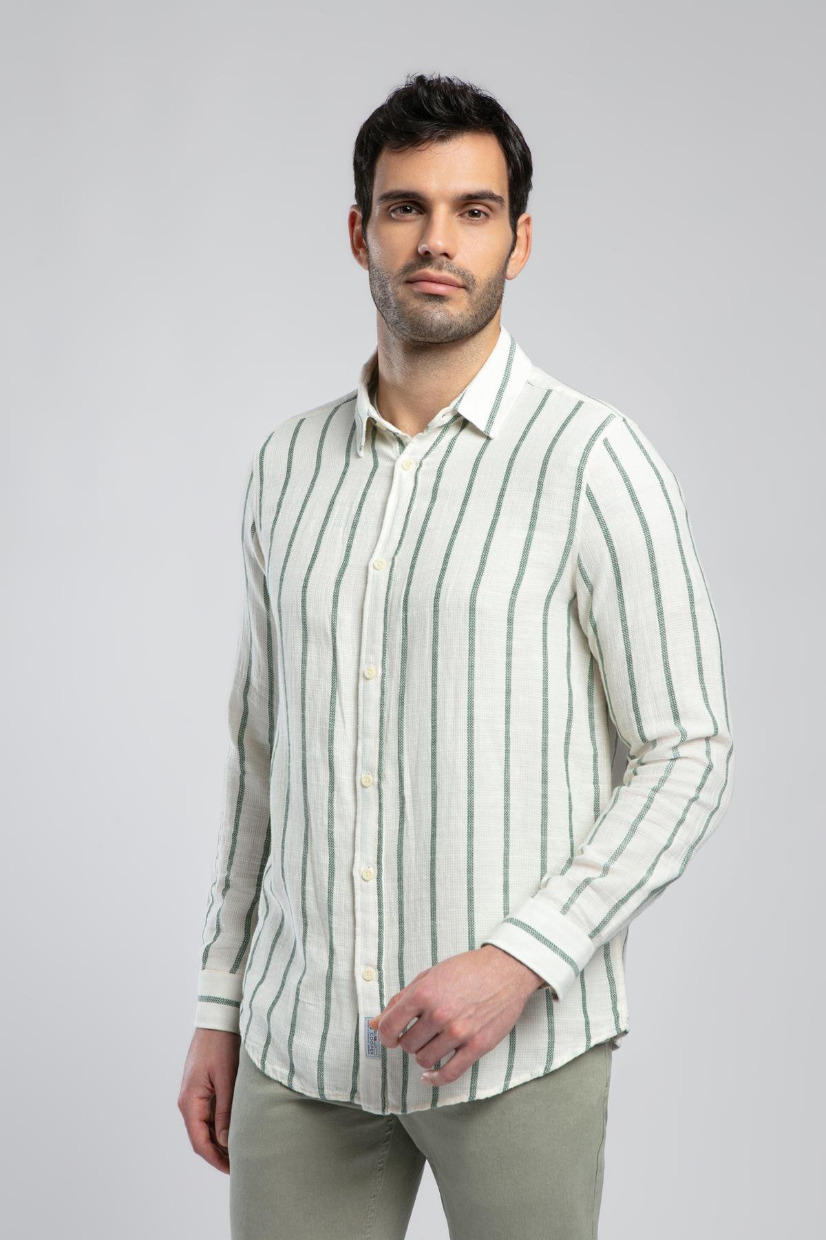 Fane Erkek U.Kol Dokuma Gömlek