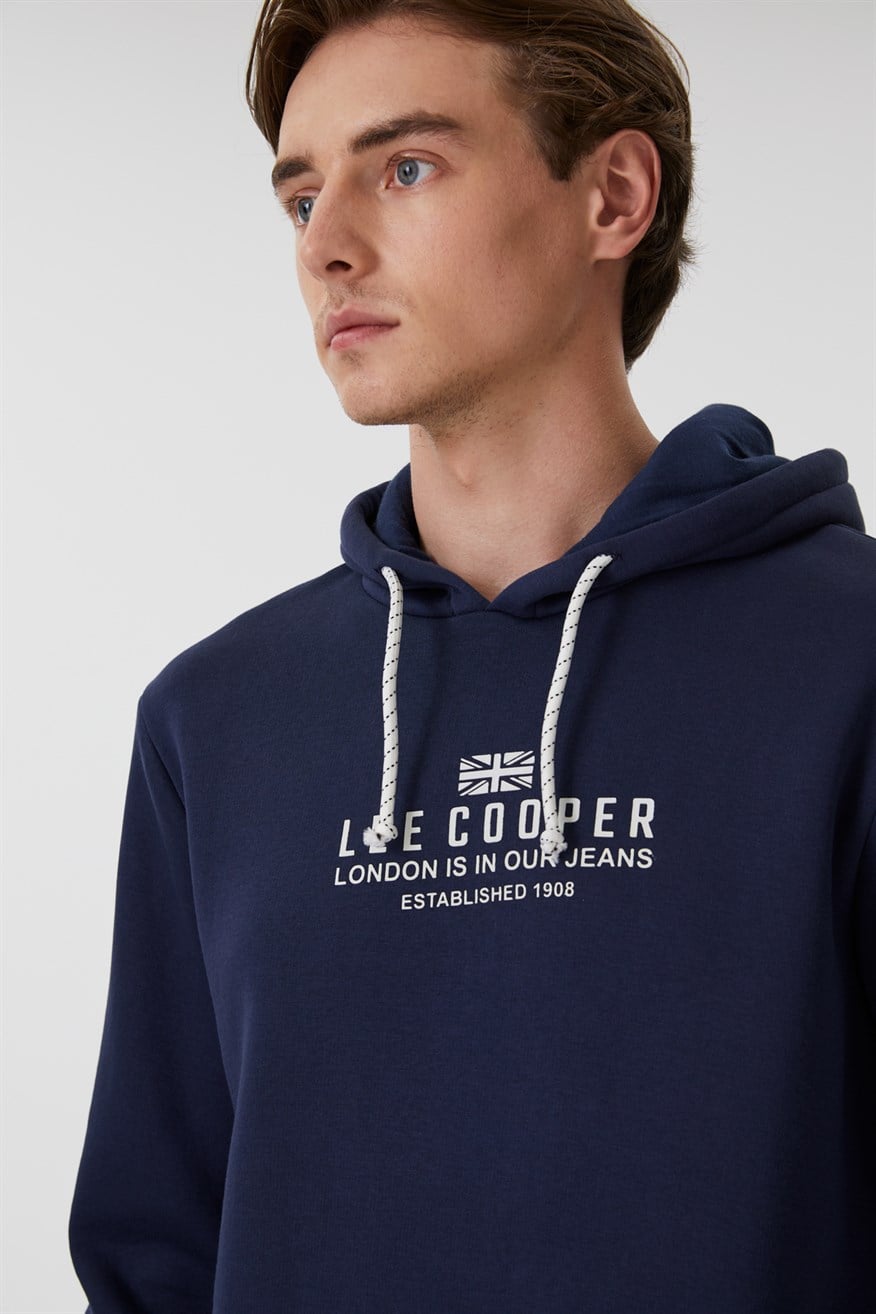 Faust Erkek Kapüşonlu Sweatshirt Lacivert