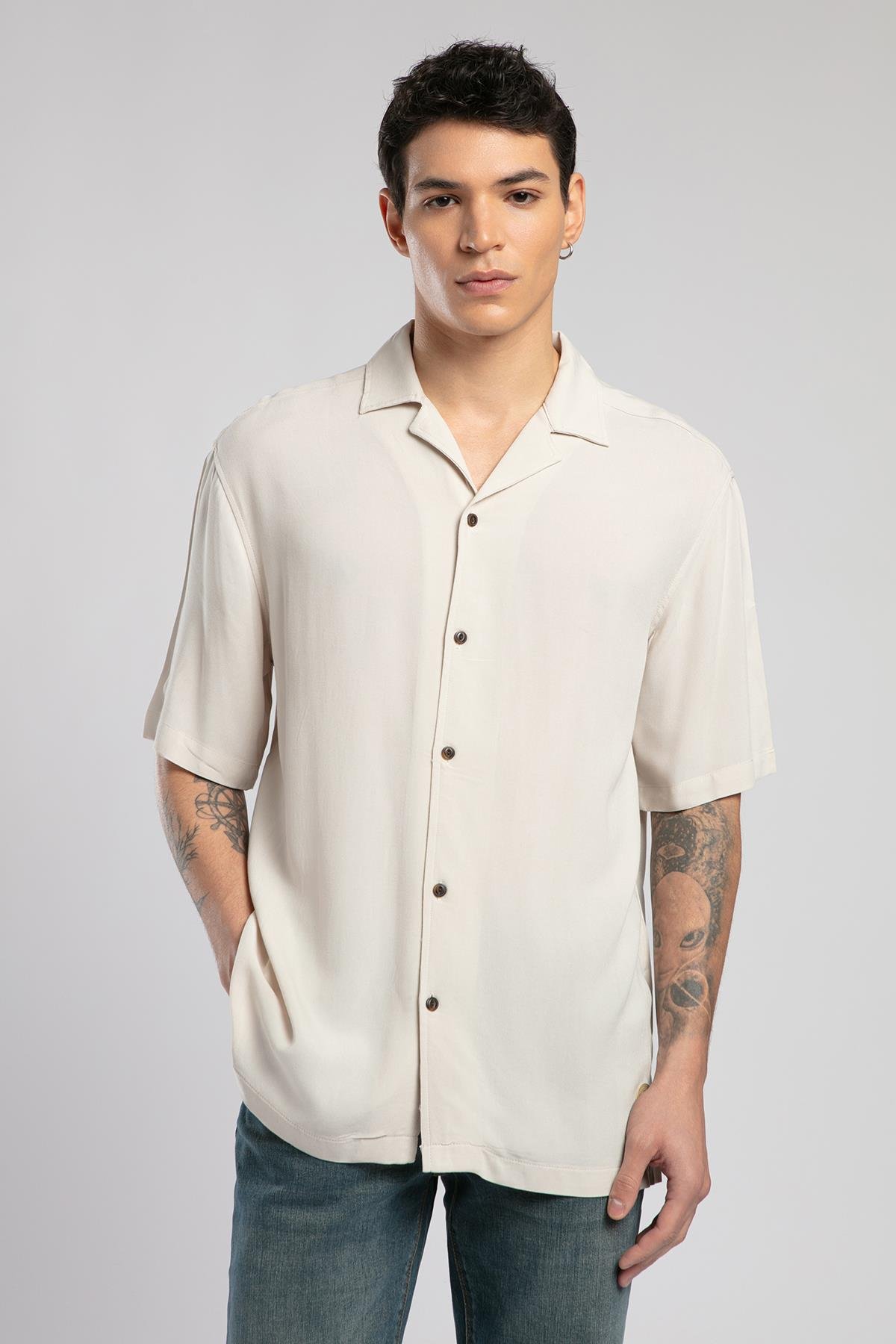 Faylin Erkek Kısa Kol Dokuma Gömlek