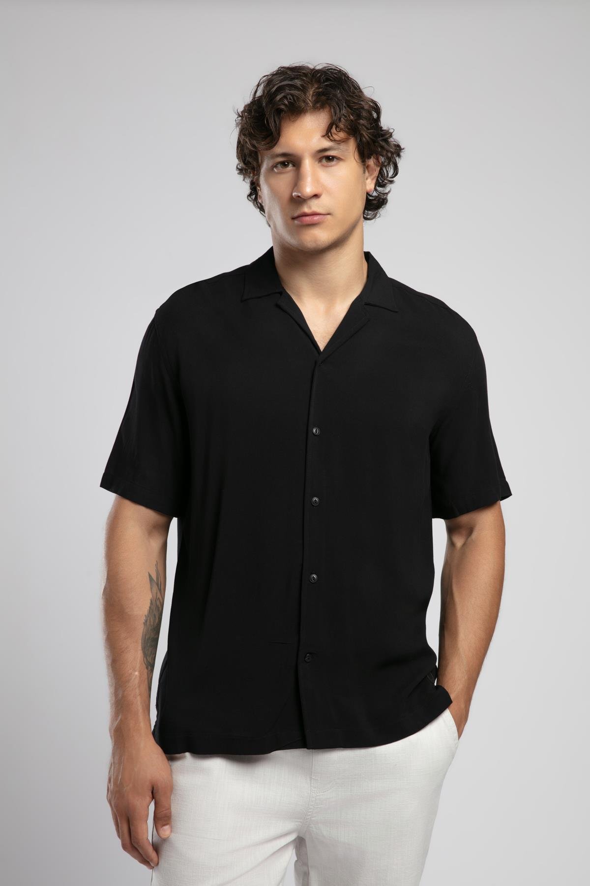 Faylin Erkek Kısa Kol Dokuma Gömlek