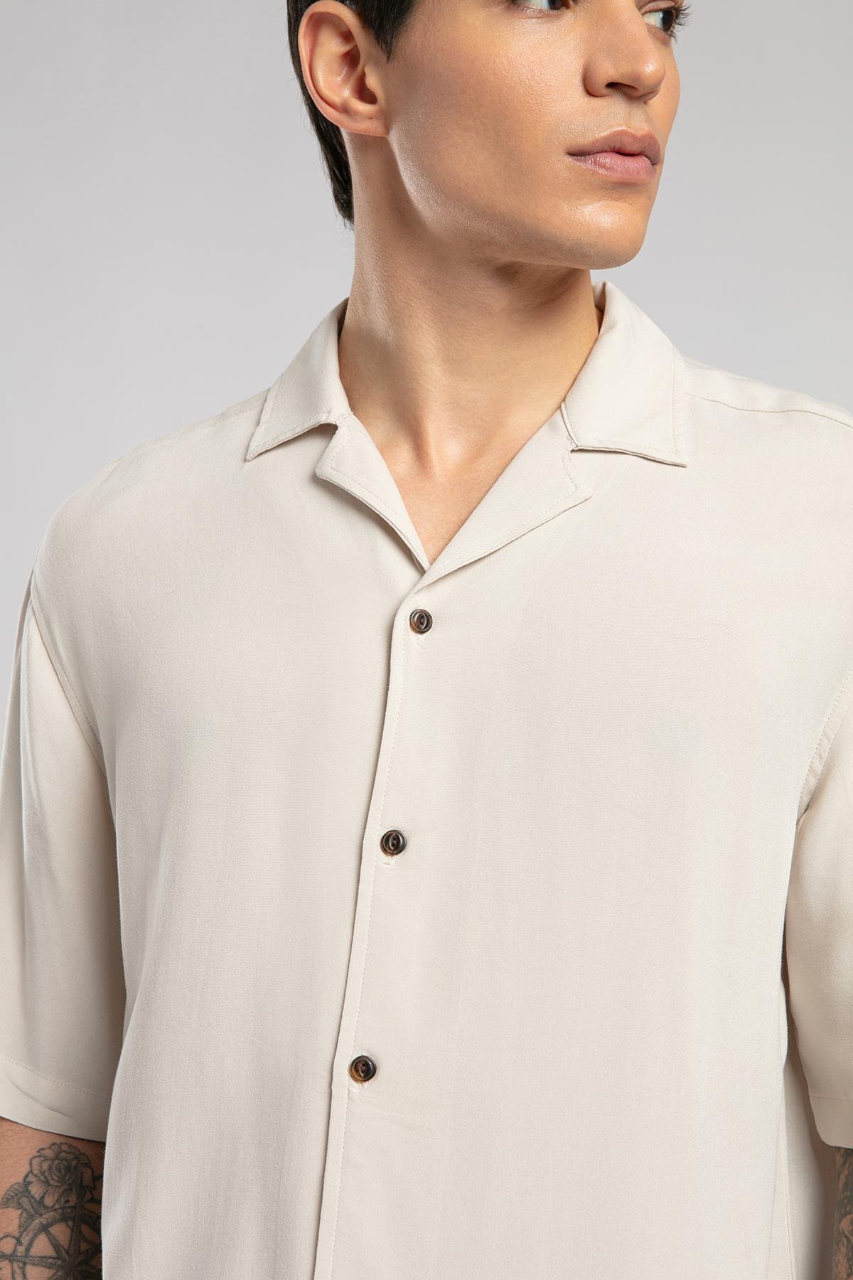 Faylin Erkek Kısa Kol Dokuma Gömlek