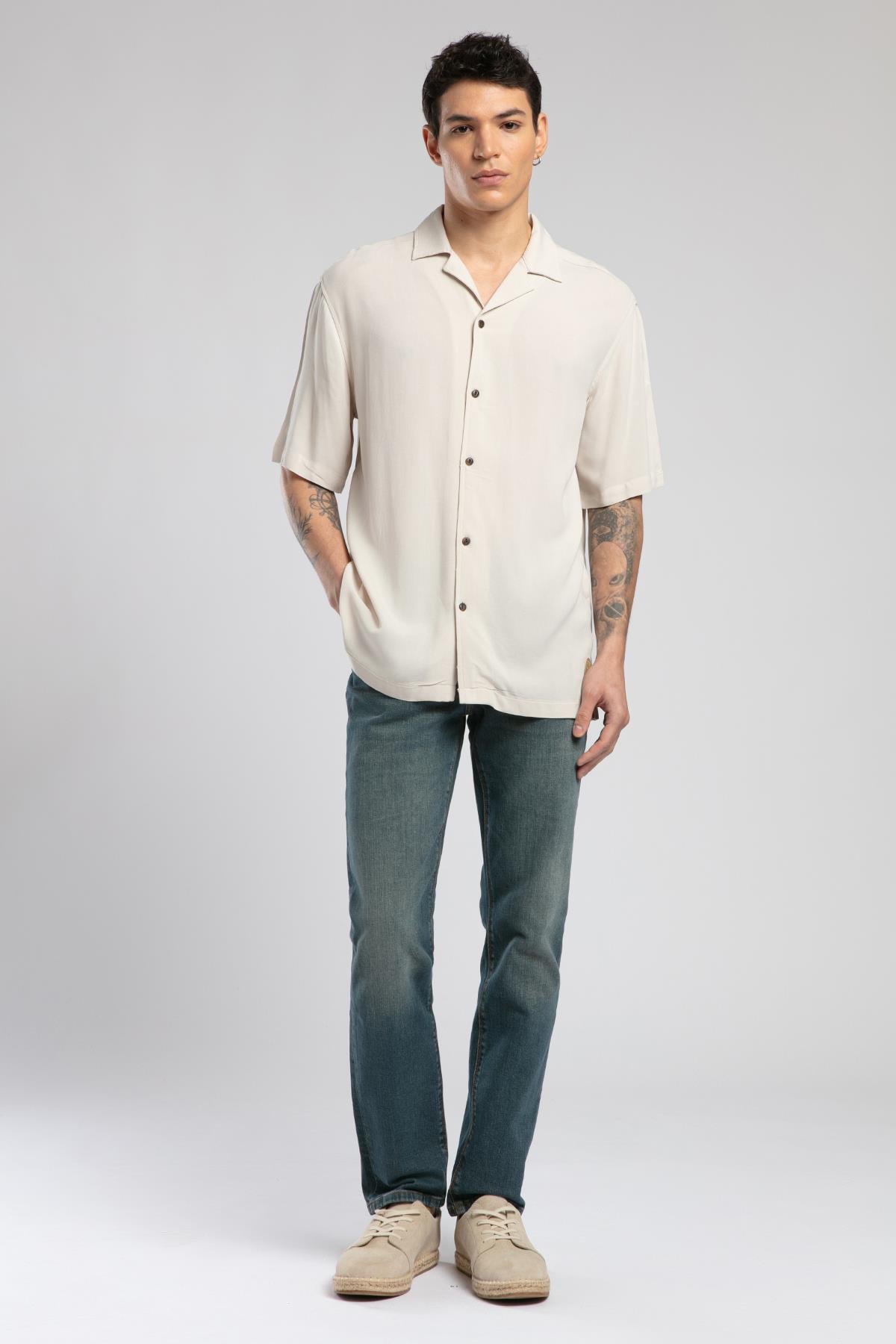 Faylin Erkek Kısa Kol Dokuma Gömlek
