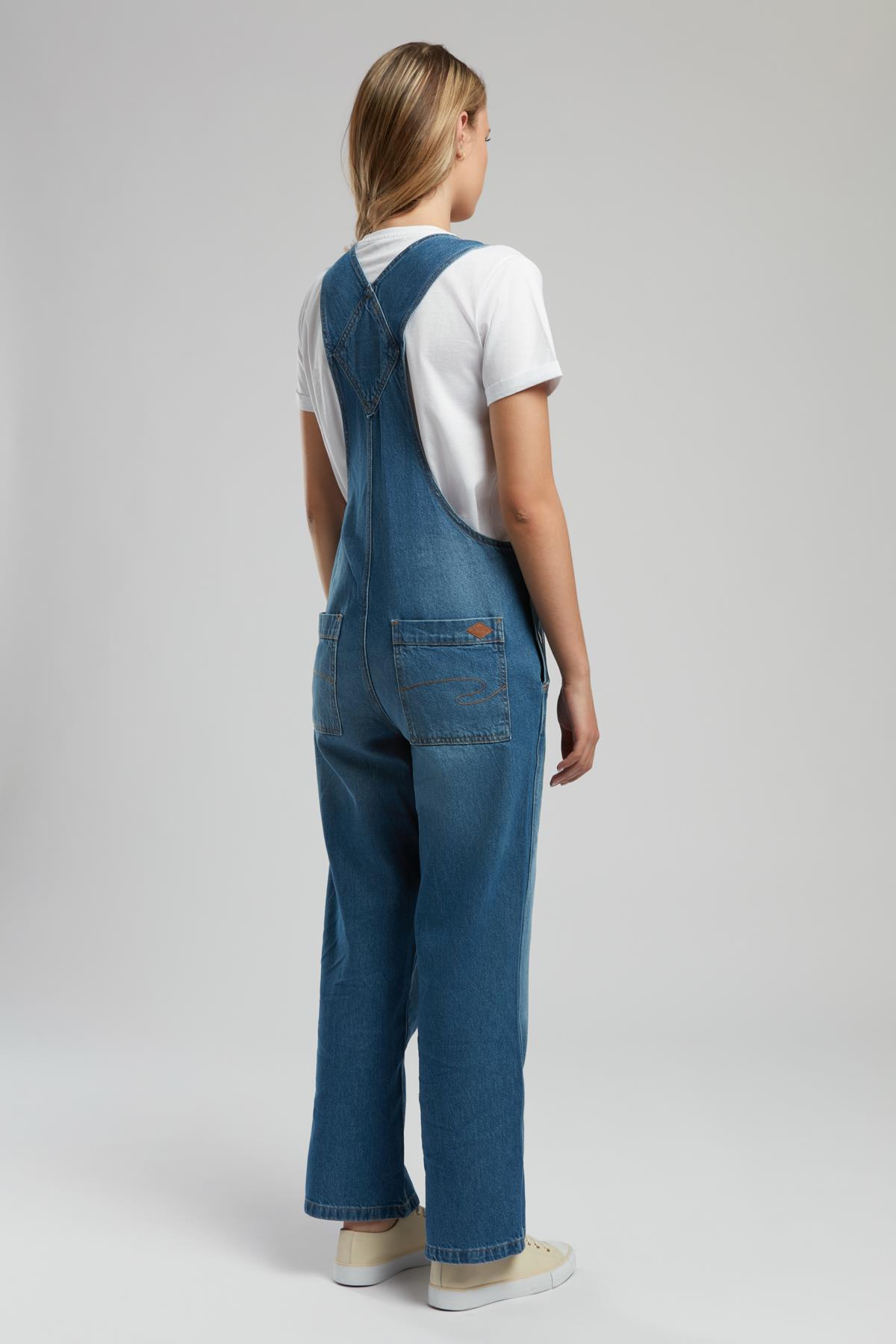 Flowers Kadın Jean Salopet Denim