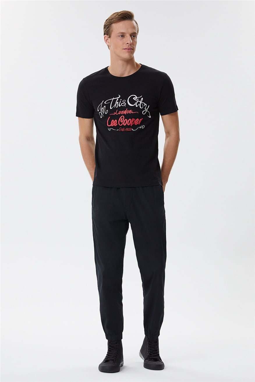 Fox Erkek O Yaka T-Shirt Siyah