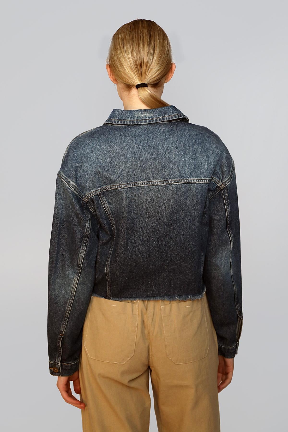 Freya 2 Kadın %100 Pamuk Jean Ceket Denim