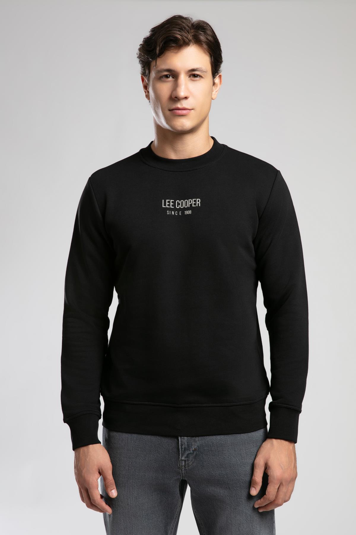Frose Erkek O Yaka Sweatshirt Siyah