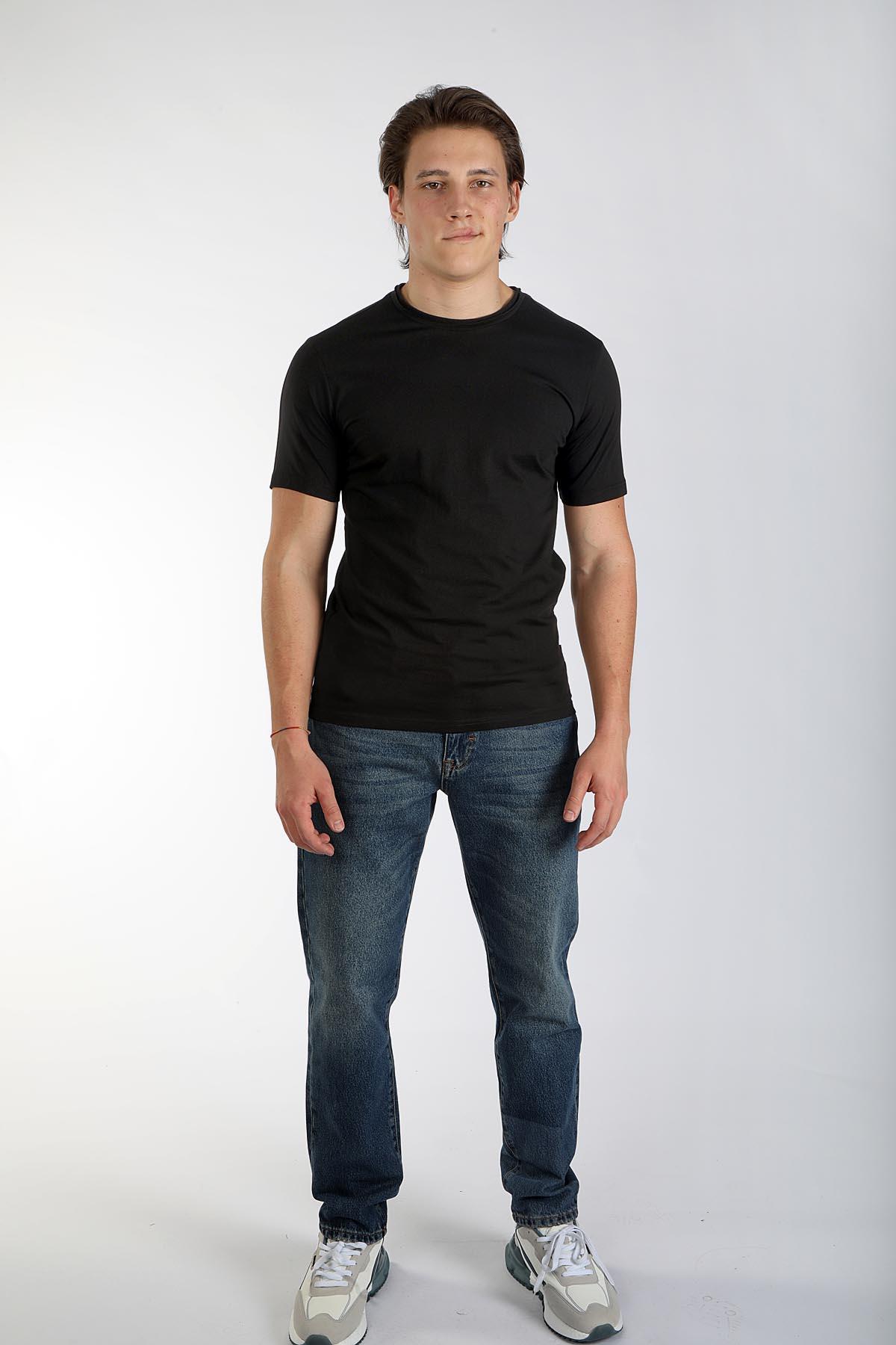 Gael Erkek O Yaka T-Shirt Siyah
