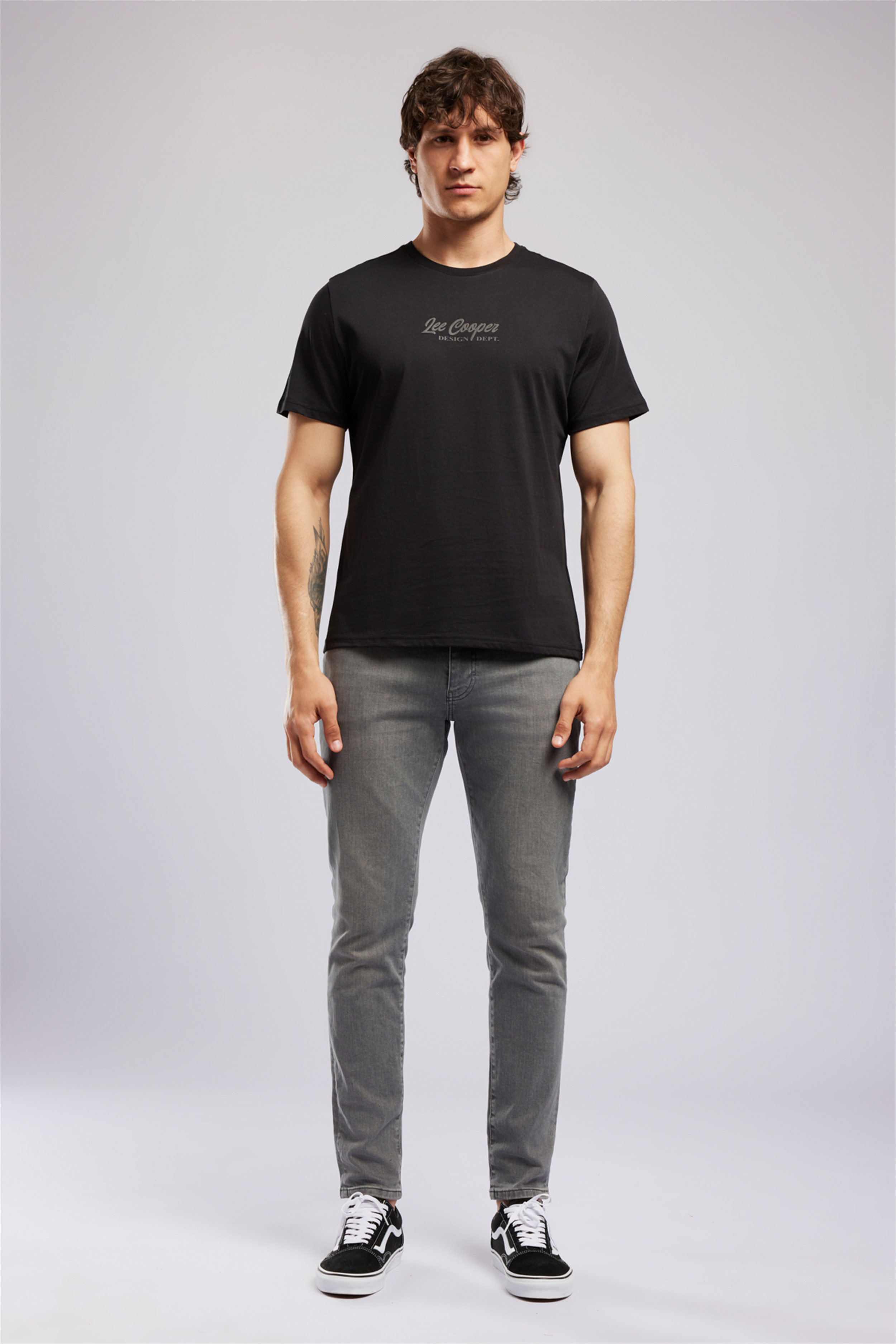 Greco Erkek Regular Fit %100 Pamuk Baskılı Bisiklet Yaka T-Shirt Siyah
