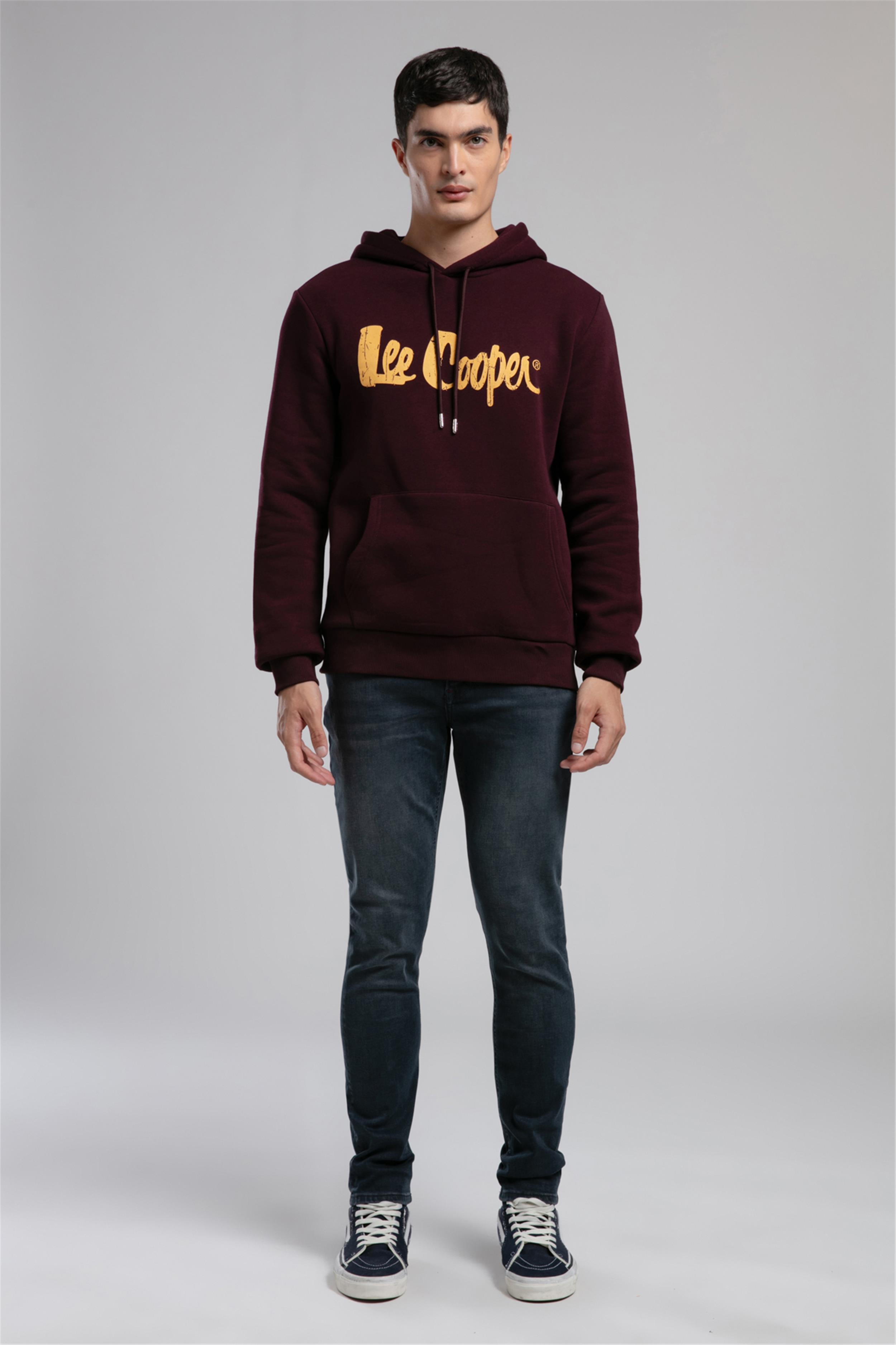 Greg Erkek Kapüşonlu Sweatshirt Mürdüm