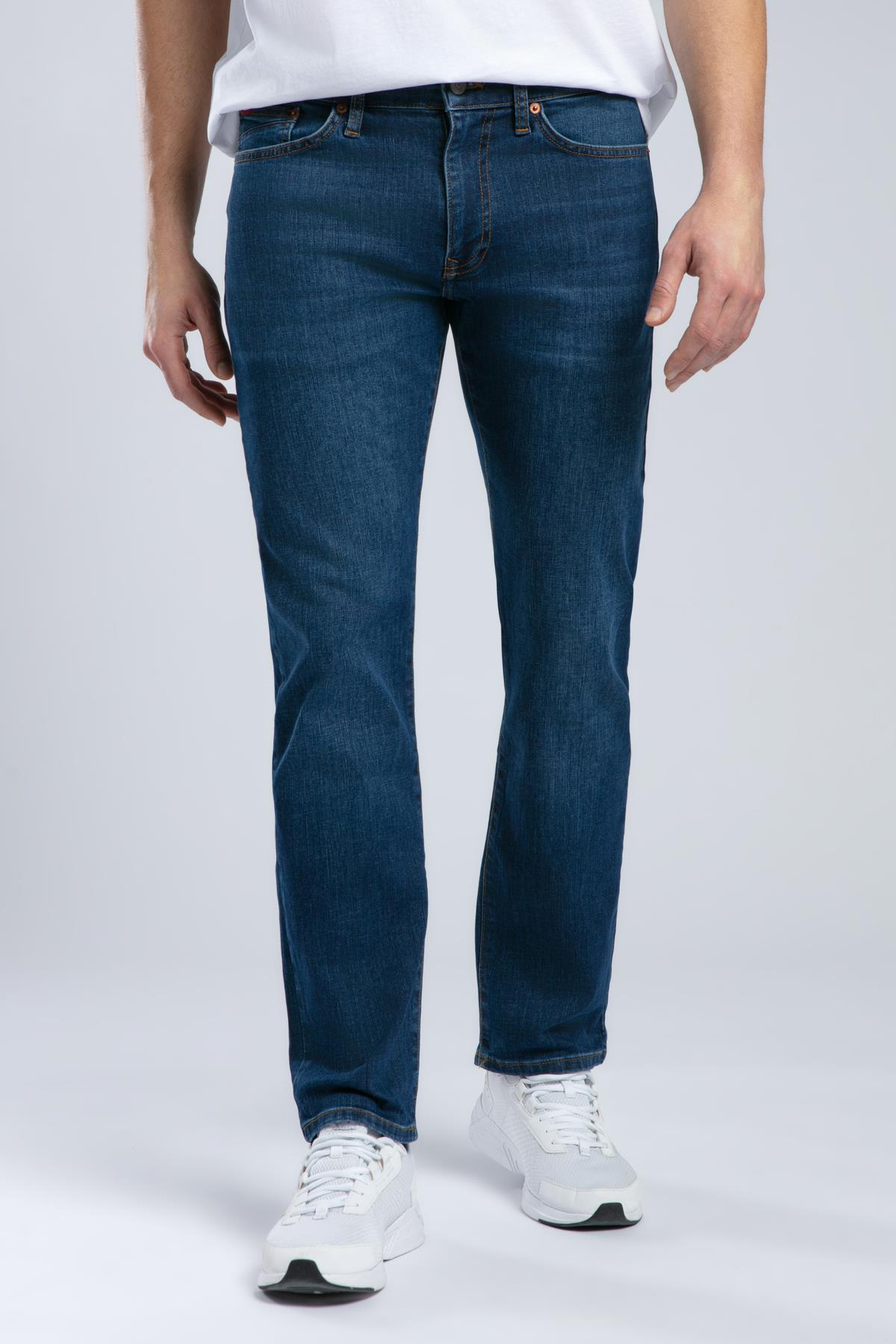 Harry Normal Bel Normal Kesim Düz Paça Mavi Erkek Jean Pantolon