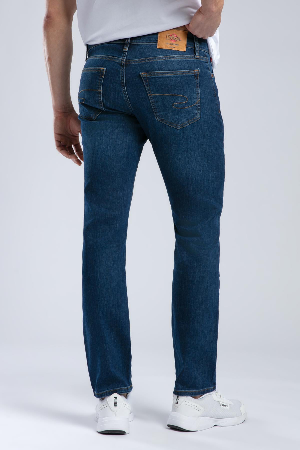 Harry Normal Bel Normal Kesim Düz Paça Mavi Erkek Jean Pantolon