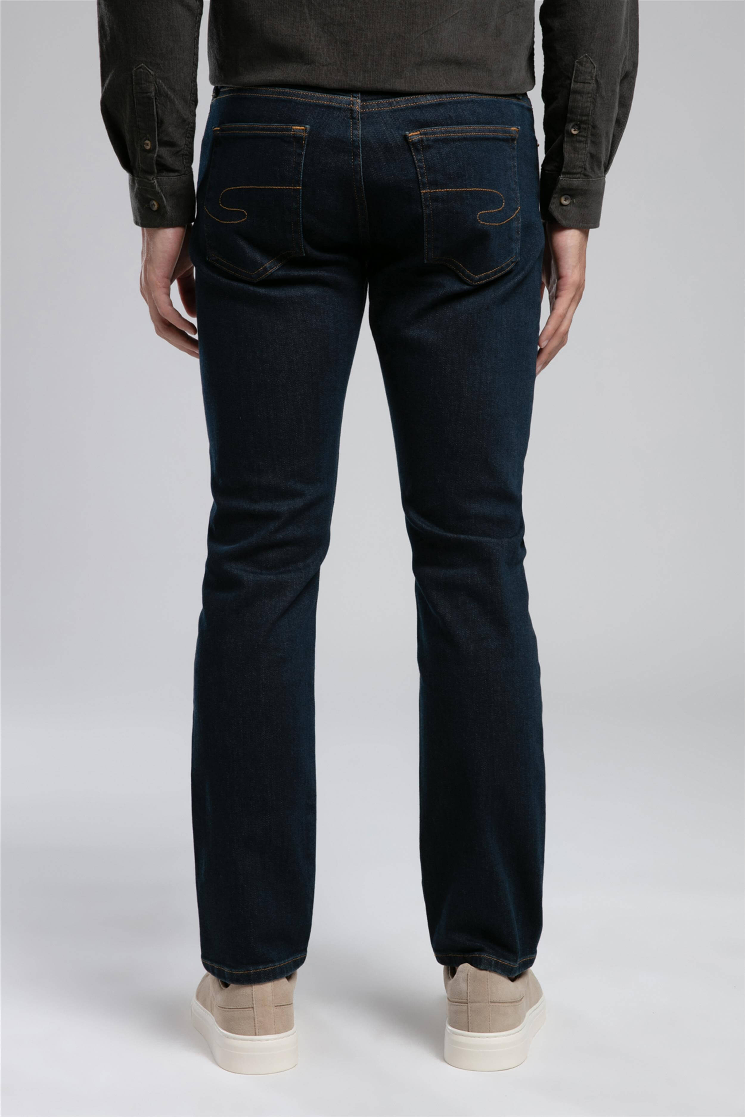 Harry Normal Bel Düz Kesim Düz Paça Mavi Erkek Jean Pantolon