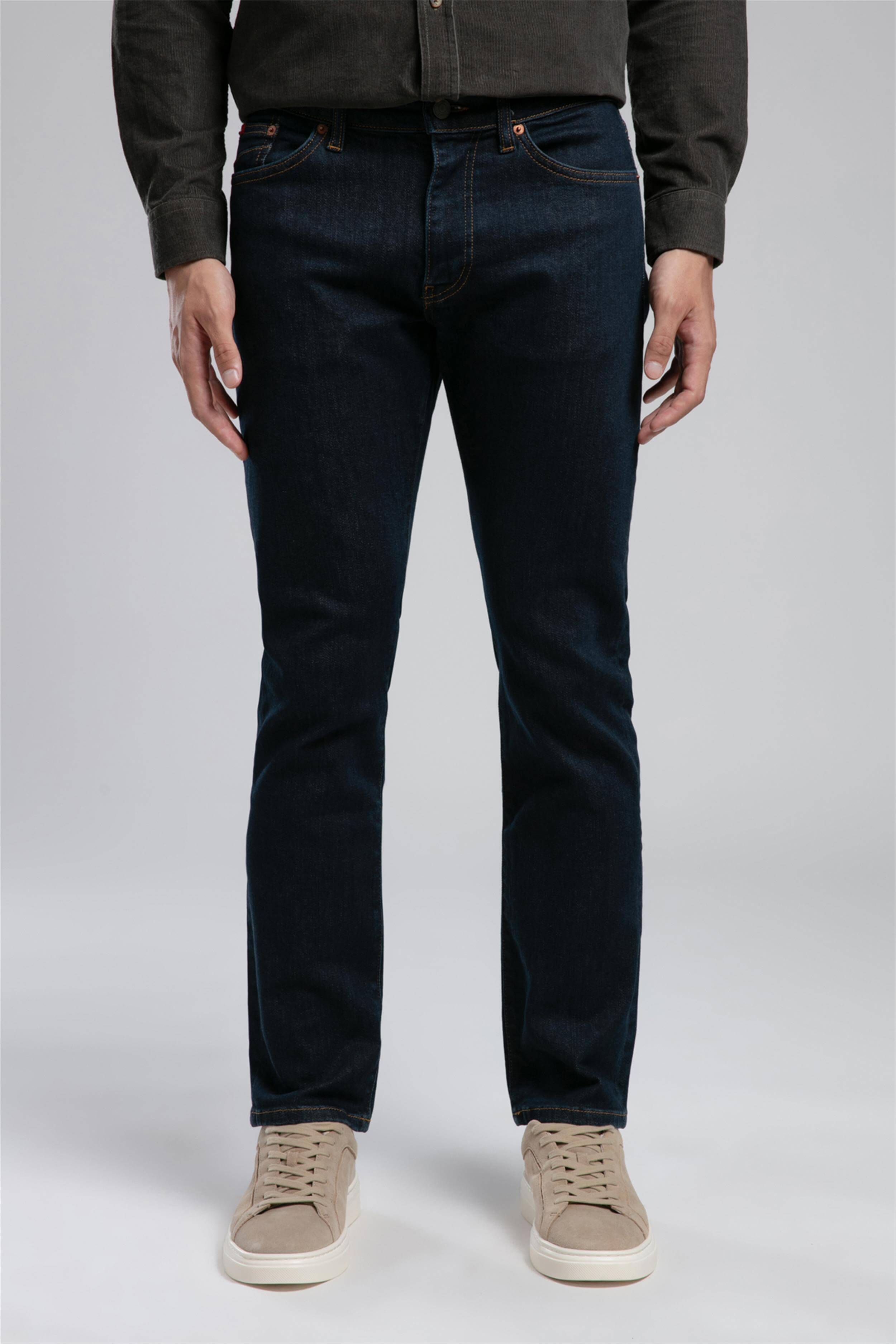 Harry Normal Bel Düz Kesim Düz Paça Mavi Erkek Jean Pantolon