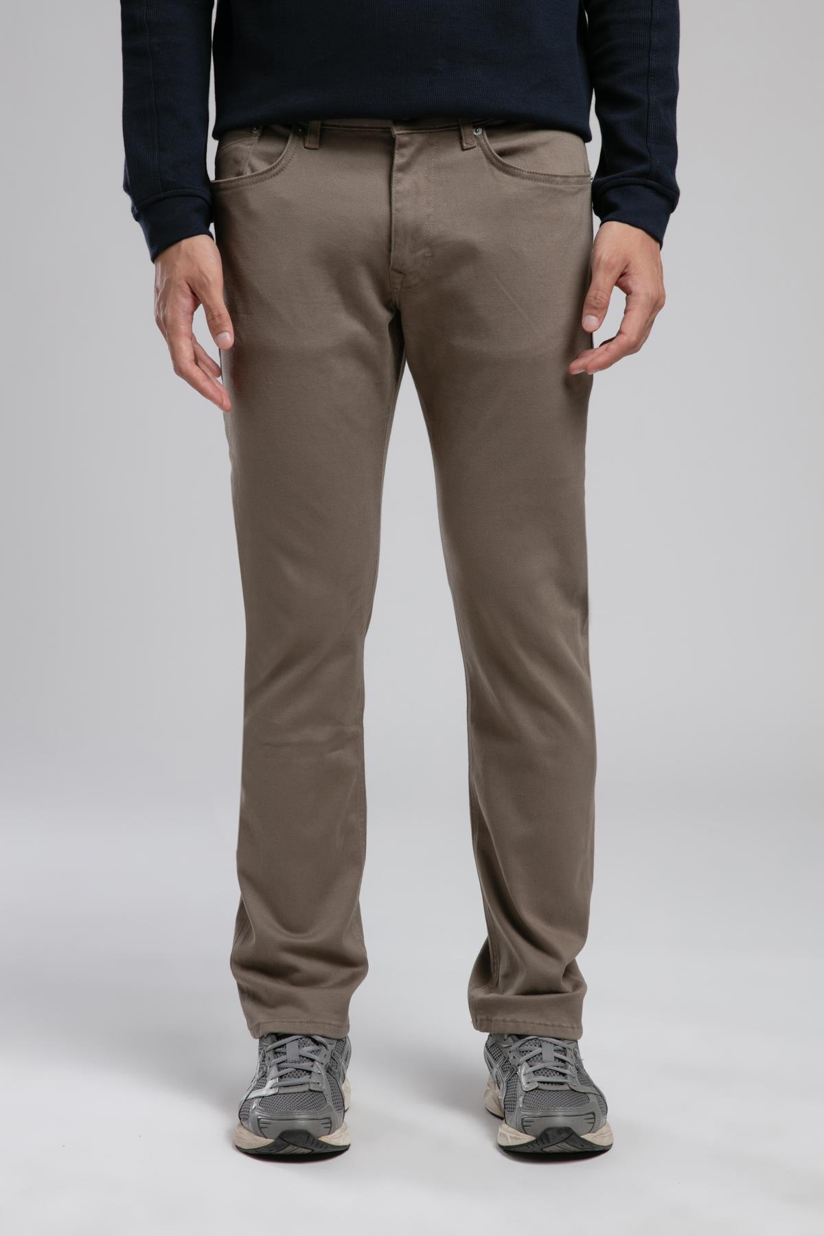 Harry Normal Bel Düz Kesim Düz Paça Bej Erkek Pantolon